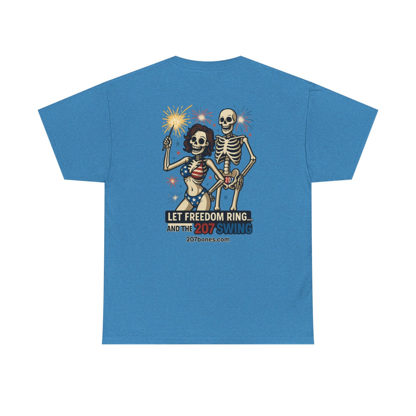 Patriotic Skull Tee, Unisex Cotton Shirt, Funny 4th of July Gift, Unique Graphic T-Shirt, Casual Summerwear