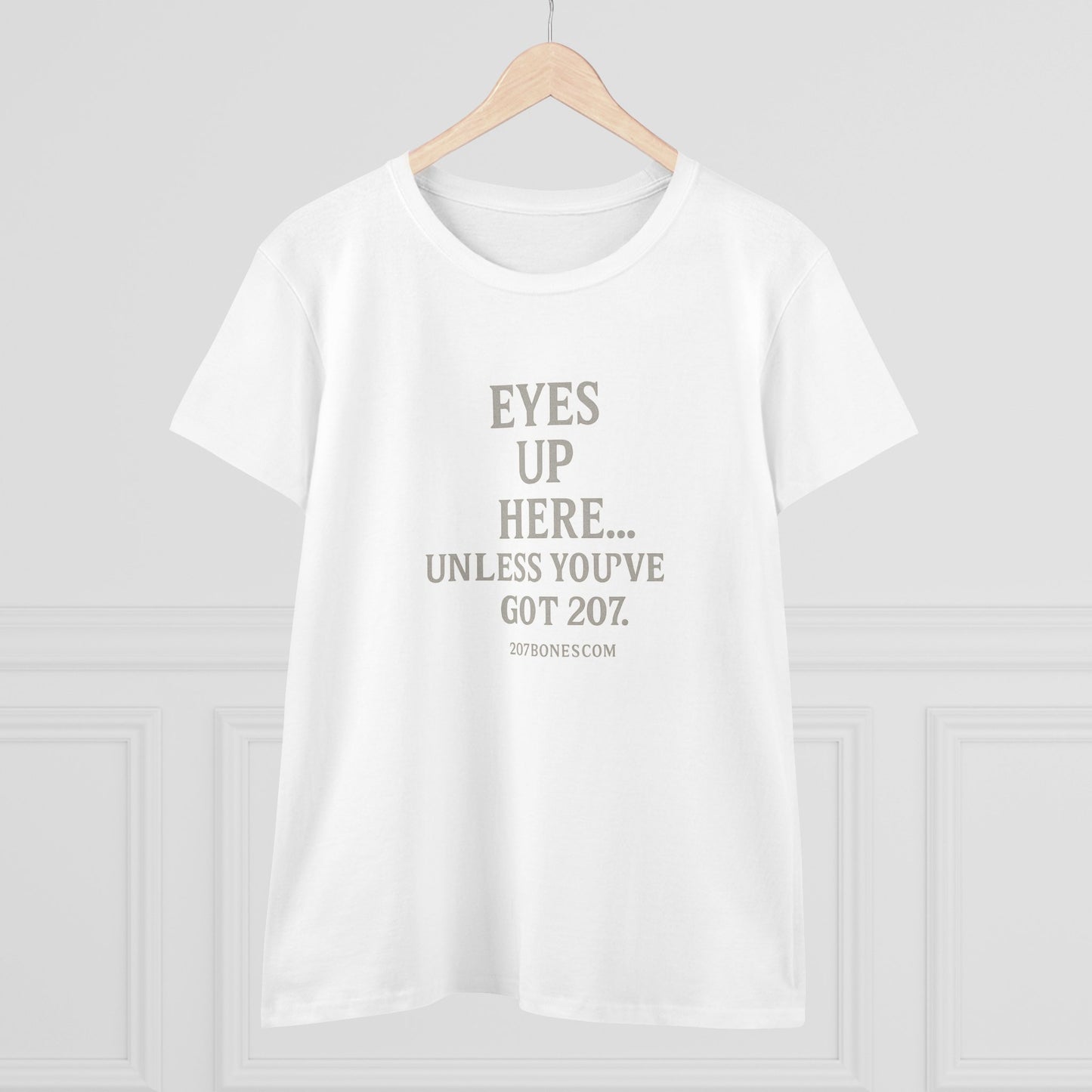 Funny Women's Cotton Tee - 'Eyes Up Here' - Casual Shirt, Gift for Friends, Birthday, Humor, Everyday Wear, Conversation Starter