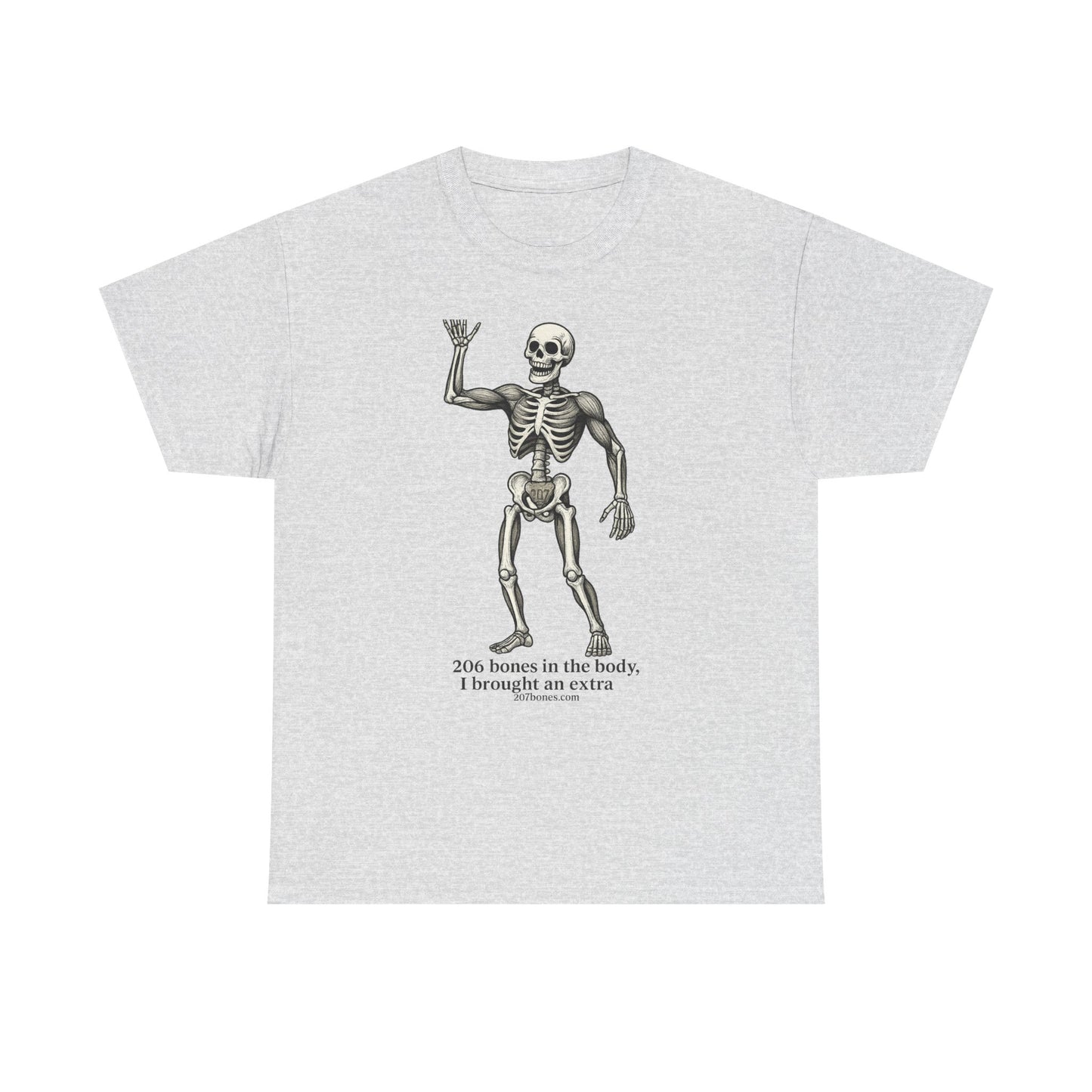 Funny Skeleton Tee for Halloween, Unisex Heavy Cotton Tee, Humor T-Shirt, Perfect for Parties and Costumes, Quotes Shirt, Gift Idea
