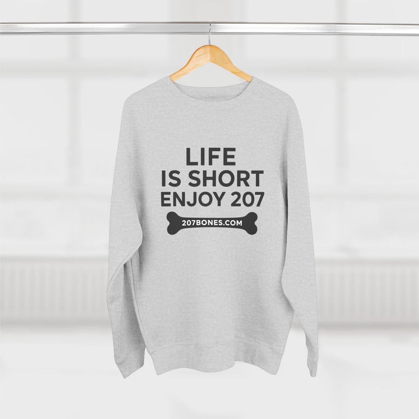 Casual Vibe Sweatshirt - Life is Short, Enjoy 207, Birthday Gift, Everyday Wear, Unisex Pullover, Comfy Apparel