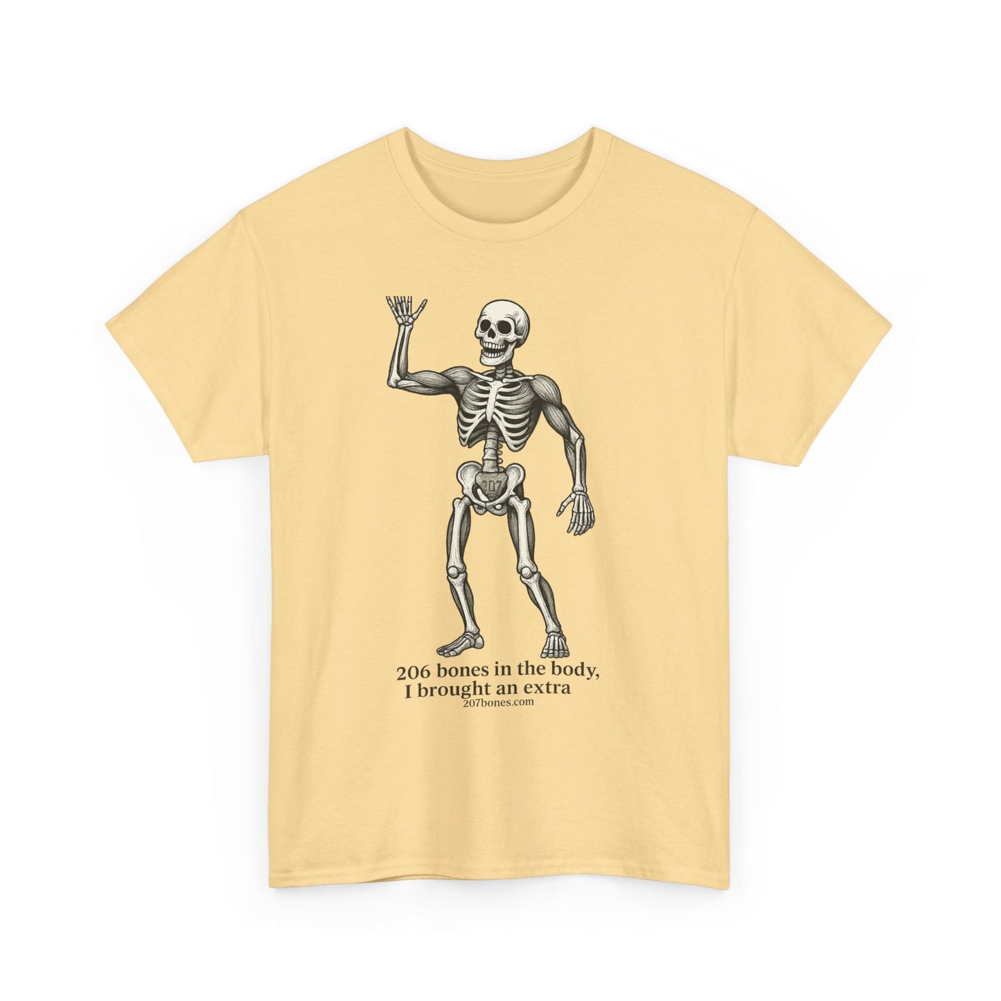 Funny Skeleton Tee for Halloween, Unisex Heavy Cotton Tee, Humor T-Shirt, Perfect for Parties and Costumes, Quotes Shirt, Gift Idea