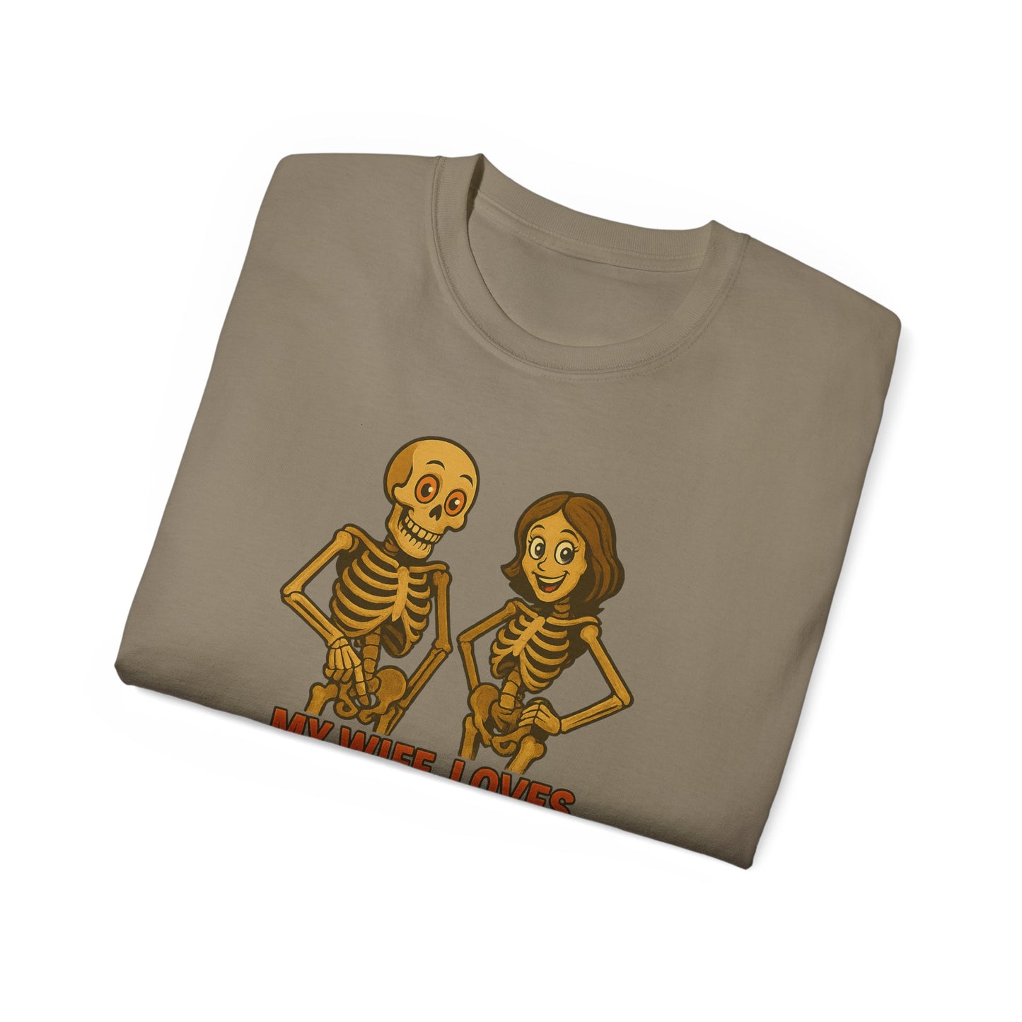 Skeleton Couple Tee, Funny Halloween Shirt, Gift for Couples, Spooky T-Shirt, Unisex Graphic Tee, Bone Humor Top
