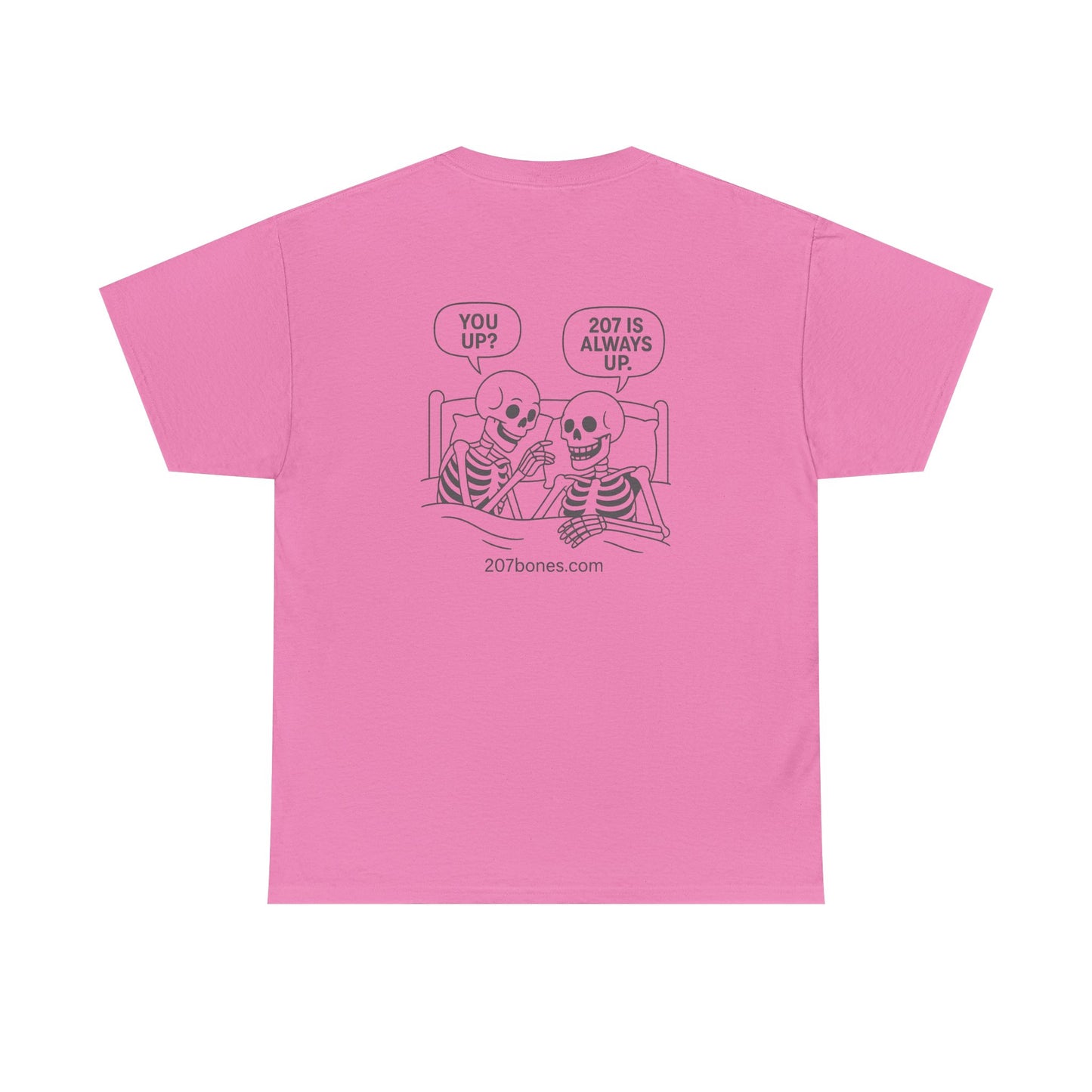 Unisex Heavy Cotton Tee with Playful Skeleton Design – Perfect for Halloween, Casual Wear, Gifts, and Humorous Outfits