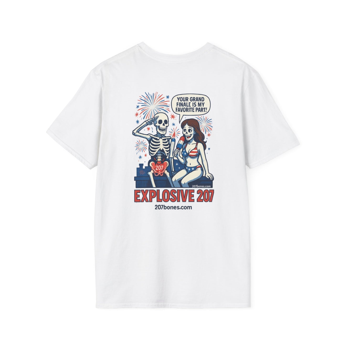 Explosive 207 Unisex Softstyle T-Shirt, Fun Graphic Tee, Halloween Costume, Party Shirt, Unisex Tee, Summer Wear, Casual Outfit