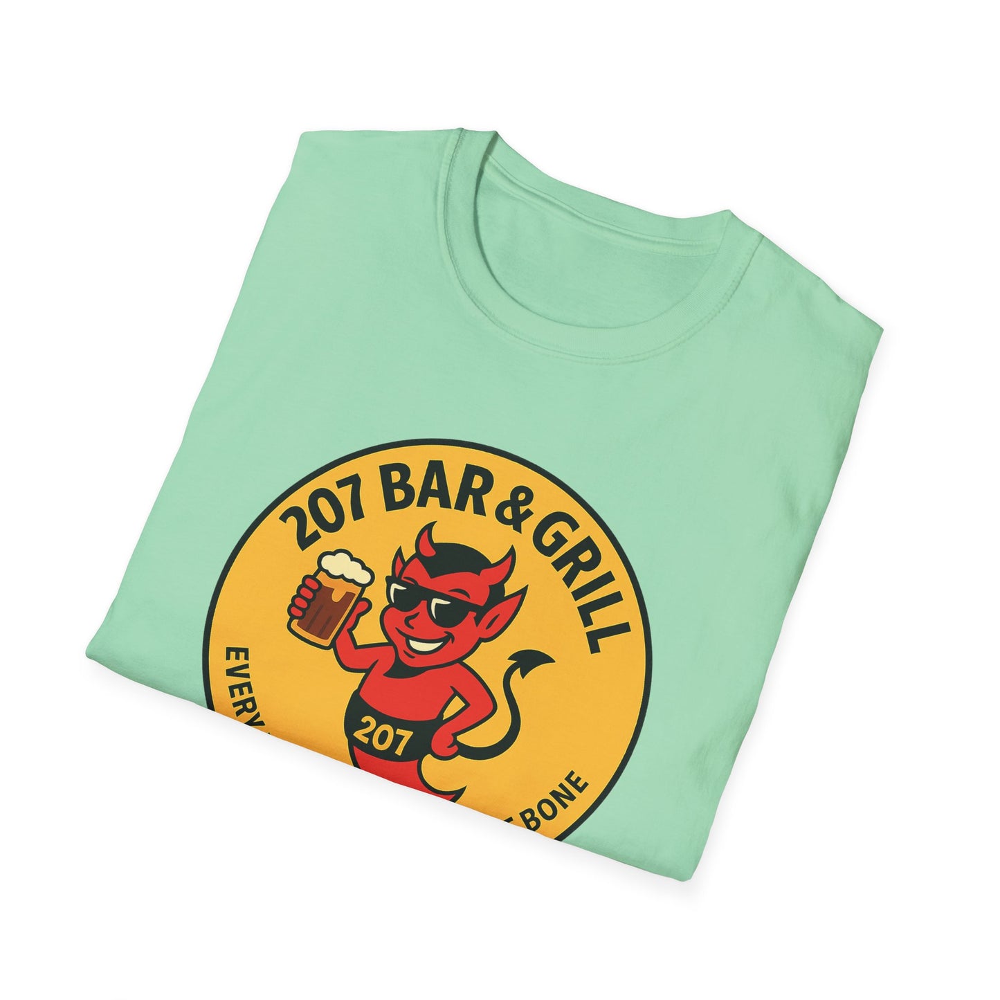 207 Bar & Grill Unisex T-Shirt - Casual Wear, Bar Merchandise, Gift for Foodies, Party Shirt, Everyday Comfort