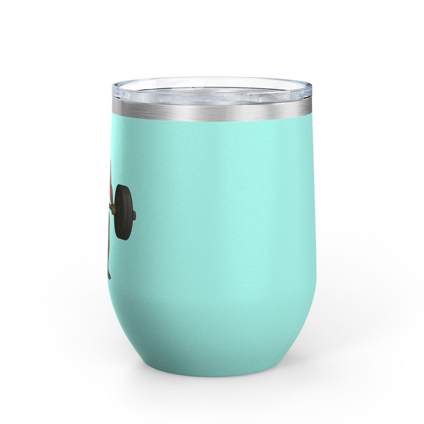 Skeleton Weightlifting Wine Tumbler, 12oz - Gym Lover, Fitness Gift, Unique Insulated Drinkware, Workout Buddy, Skeleton Design