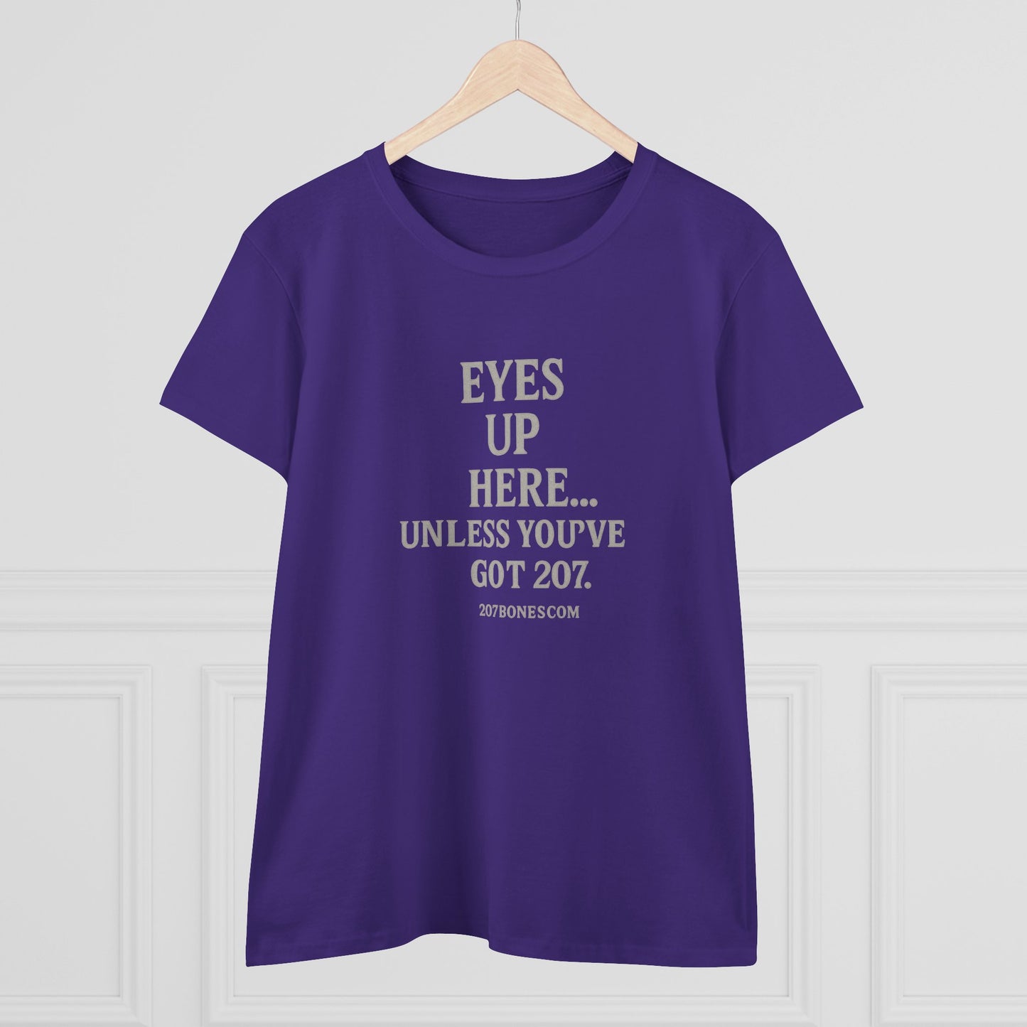 Funny Women's Cotton Tee - 'Eyes Up Here' - Casual Shirt, Gift for Friends, Birthday, Humor, Everyday Wear, Conversation Starter