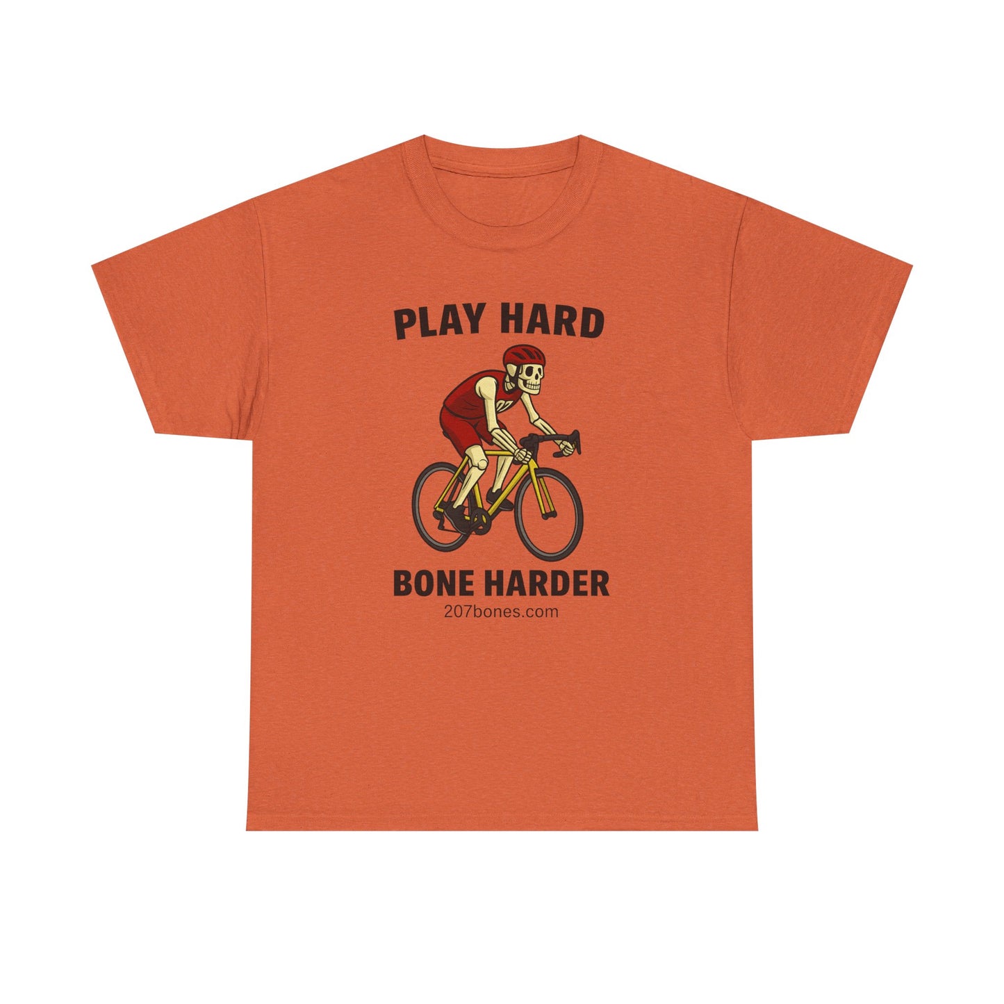 Unisex Cycling Tee - Play Hard Bone Harder