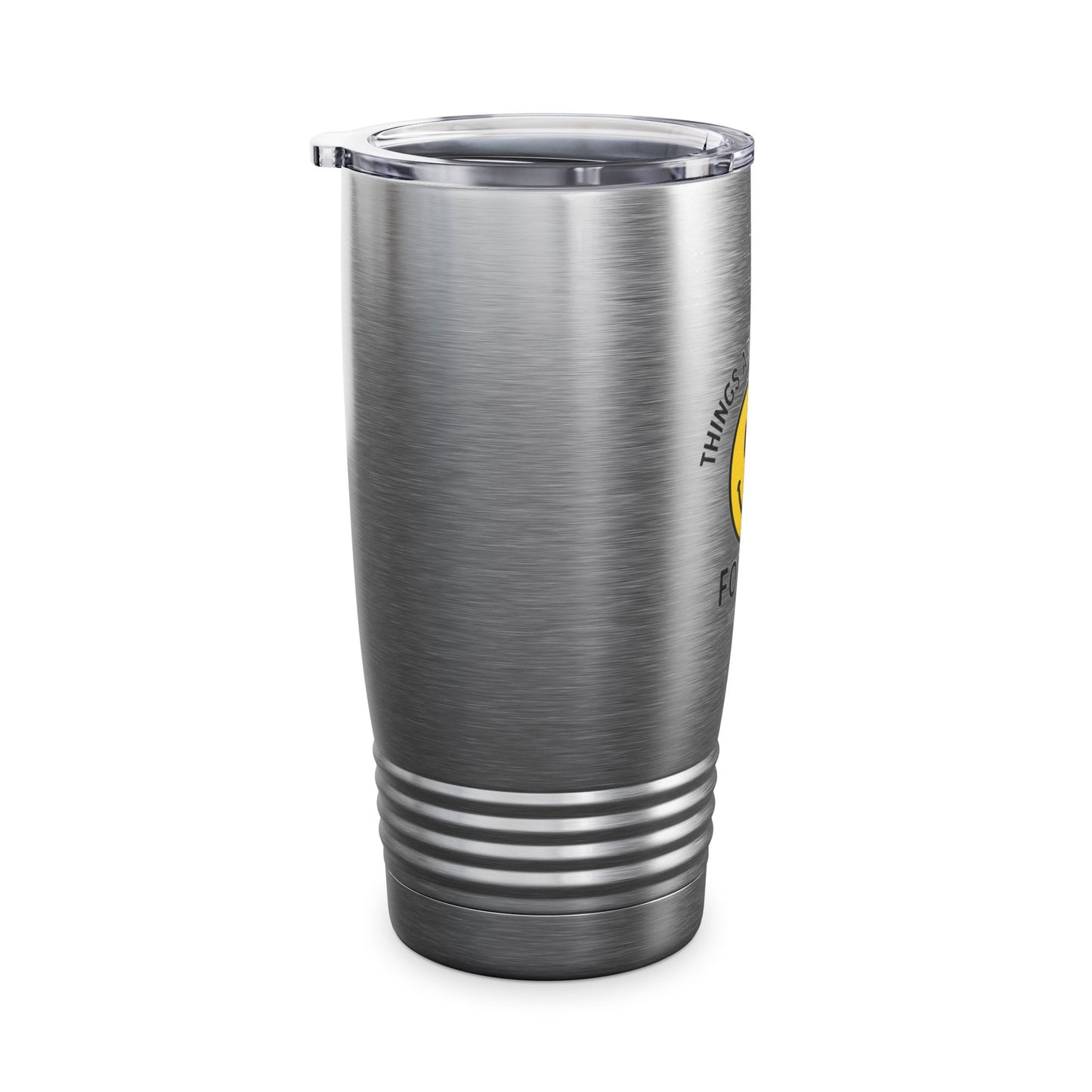 Smiley Face Travel Tumbler - Perfect for Coffee Lovers, Gift for Friends, Inspirational Quotes, Daily Motivation, Home or Office Use.