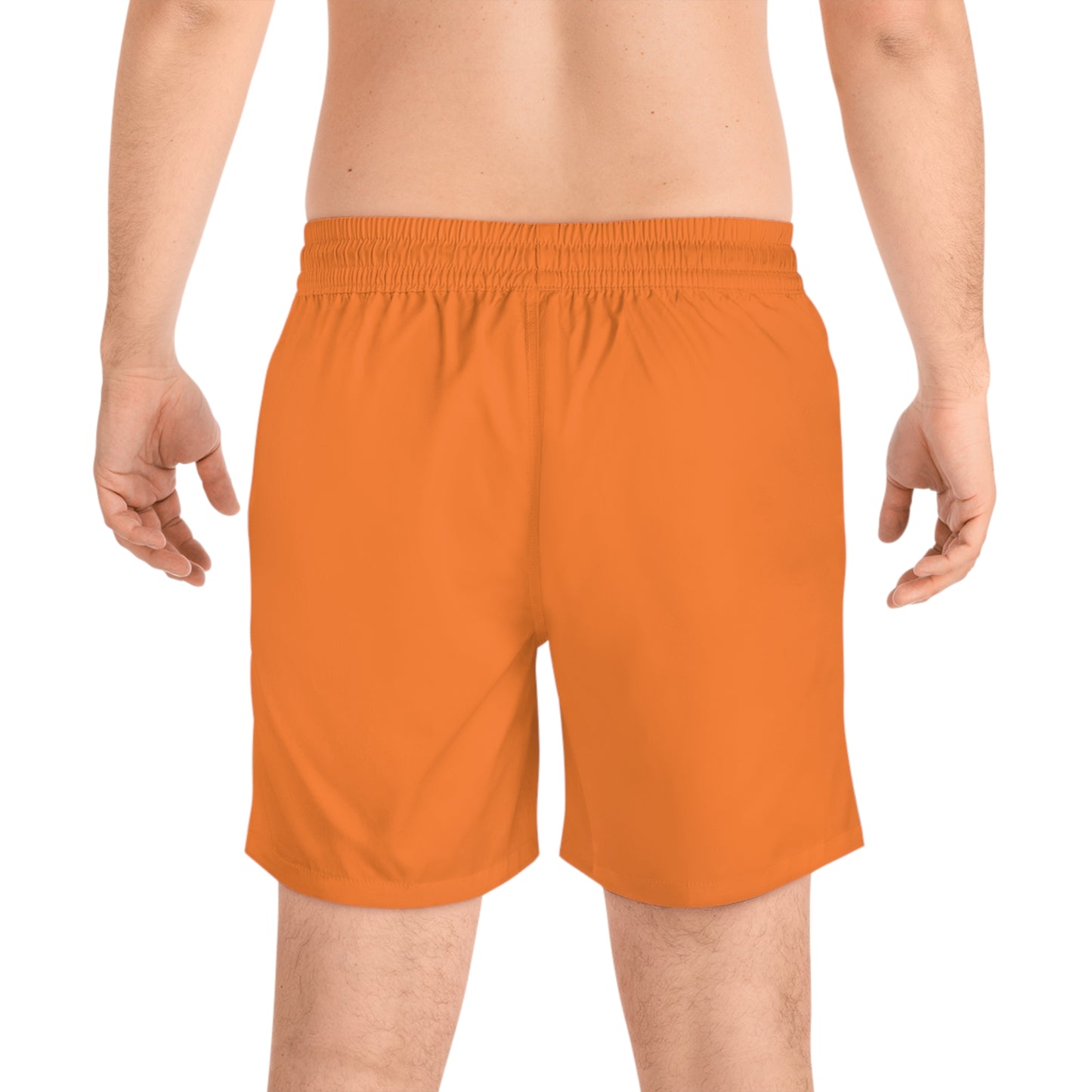 Men's Fun Orange Swim Shorts - 'Get Horny' Beachwear, Summer Swim Trunks, Pool Party Essential, Vacation Swimwear, Gift for Him