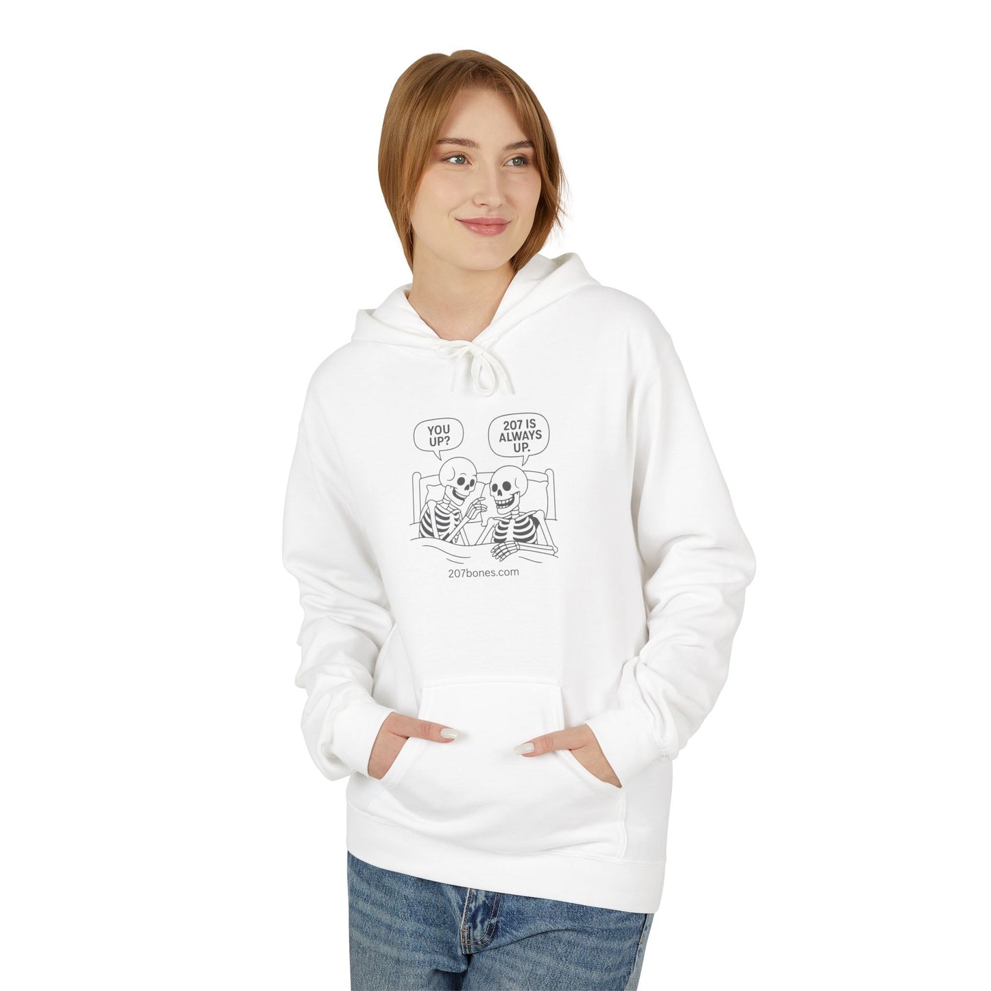 Fun Skeleton Graphic Hoodie, Cozy Gift for Halloween, Casual Wear, Everyday Comfort, Unisex Apparel