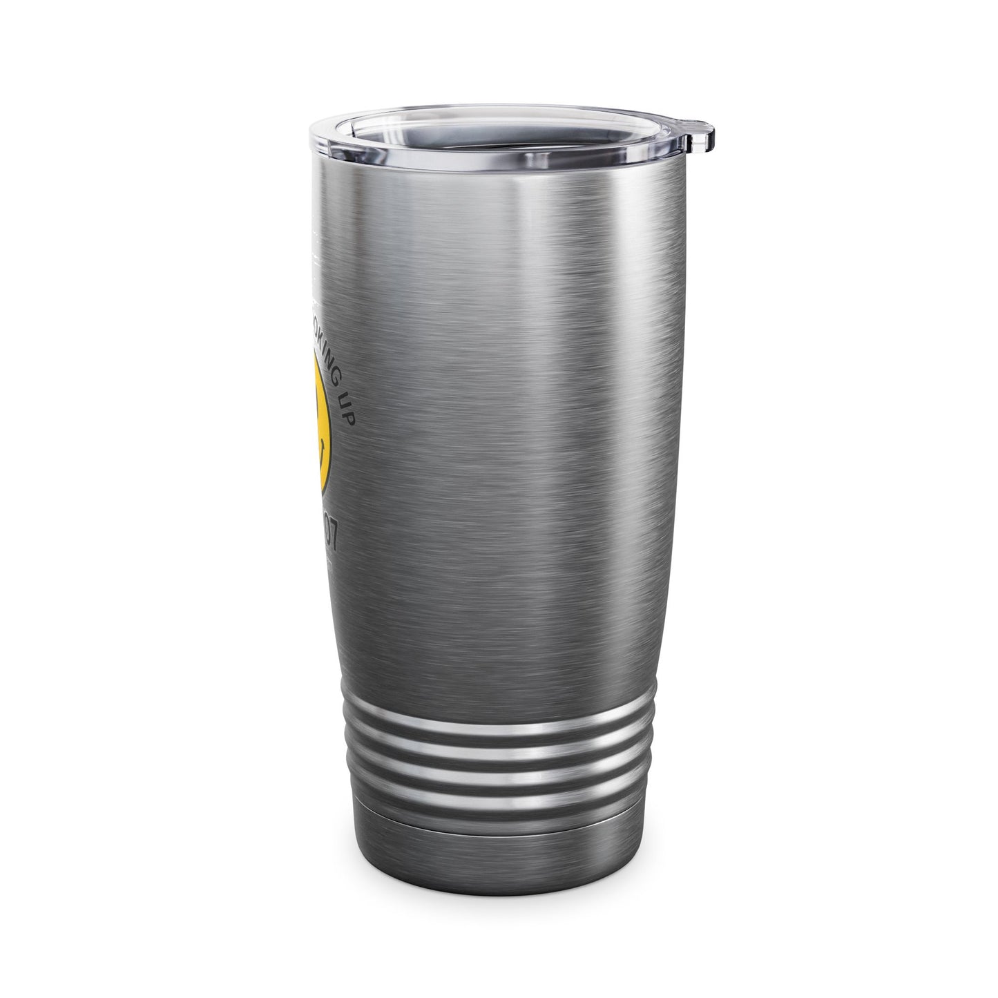 Smiley Face Travel Tumbler - Perfect for Coffee Lovers, Gift for Friends, Inspirational Quotes, Daily Motivation, Home or Office Use.