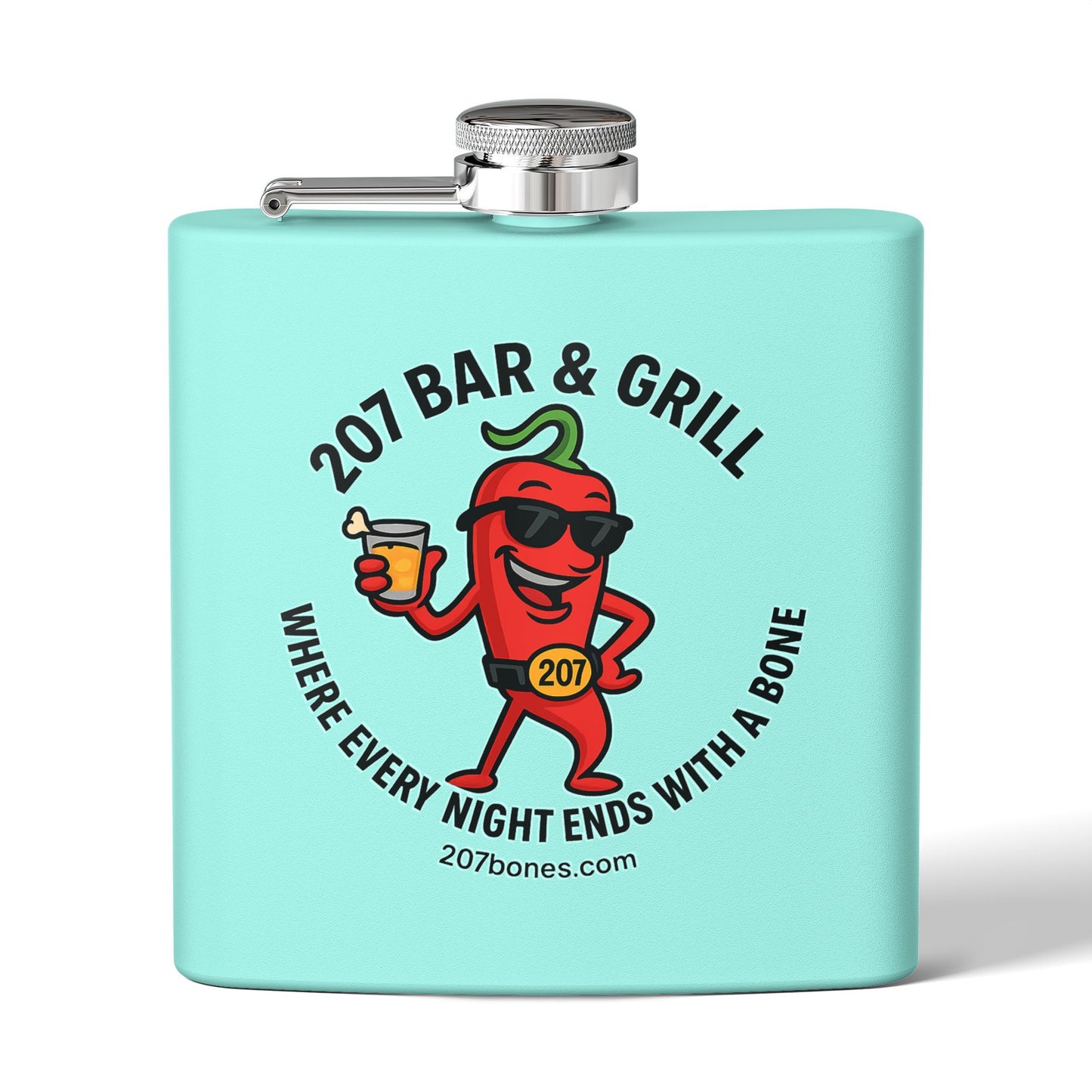 Chili Pepper Flask | 6oz Stainless Steel Flask | Funny Gift | Bar Accessory | Party Favor | Tailgating