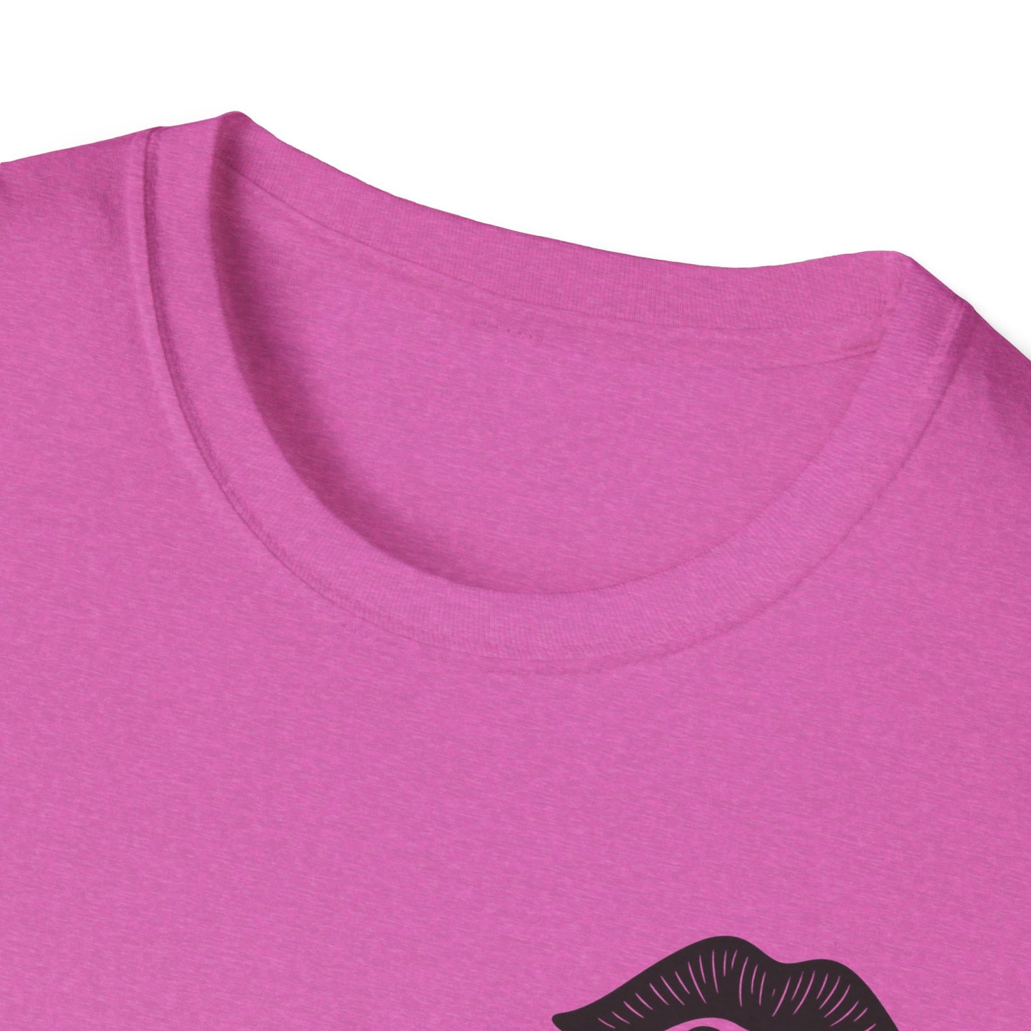 Romantic Unisex T-Shirt with Skeleton and Lips Design, Fun Couples Tee, Date Night Outfit, Halloween Costume, Unique Gift