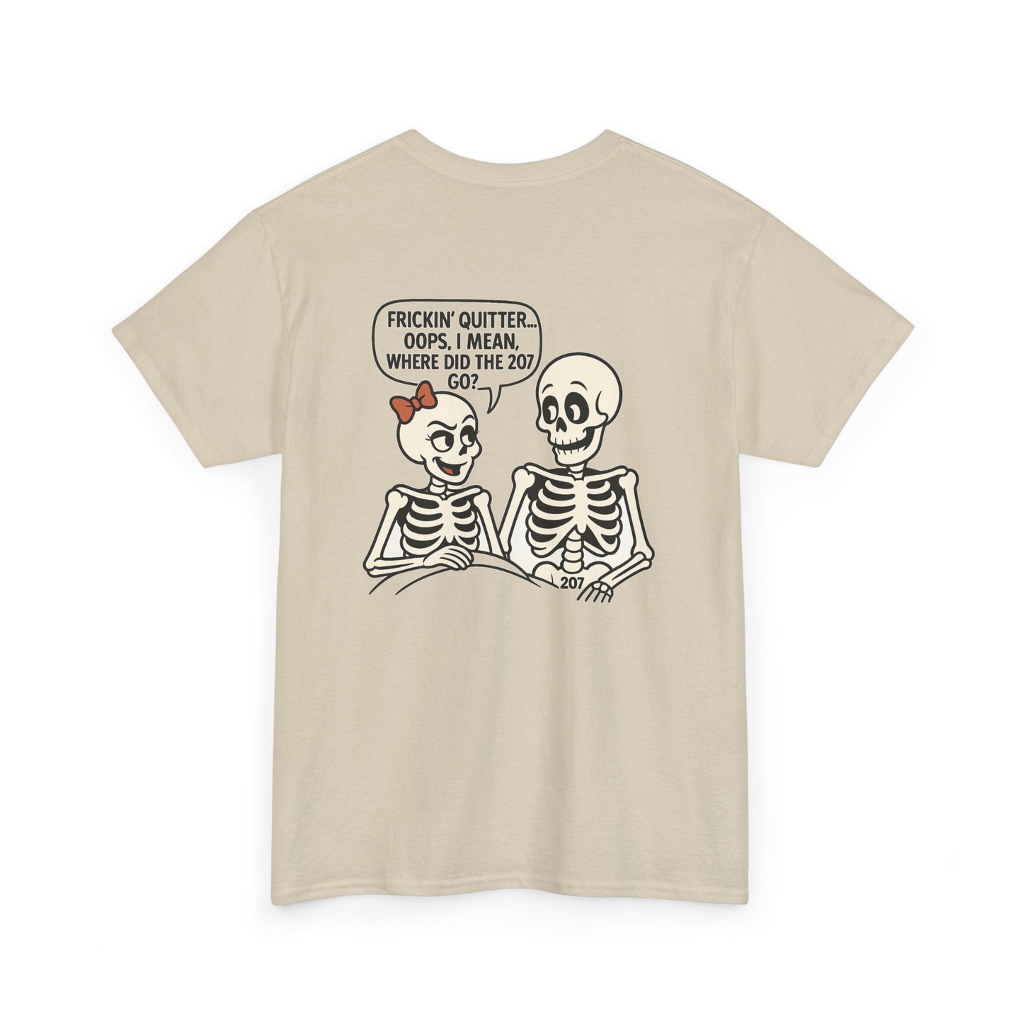 Funny Skeleton Graphic Tee, Unisex Heavy Cotton Shirt, Halloween Apparel, Quirky Gift, Casual Style, Spooky Season Wear