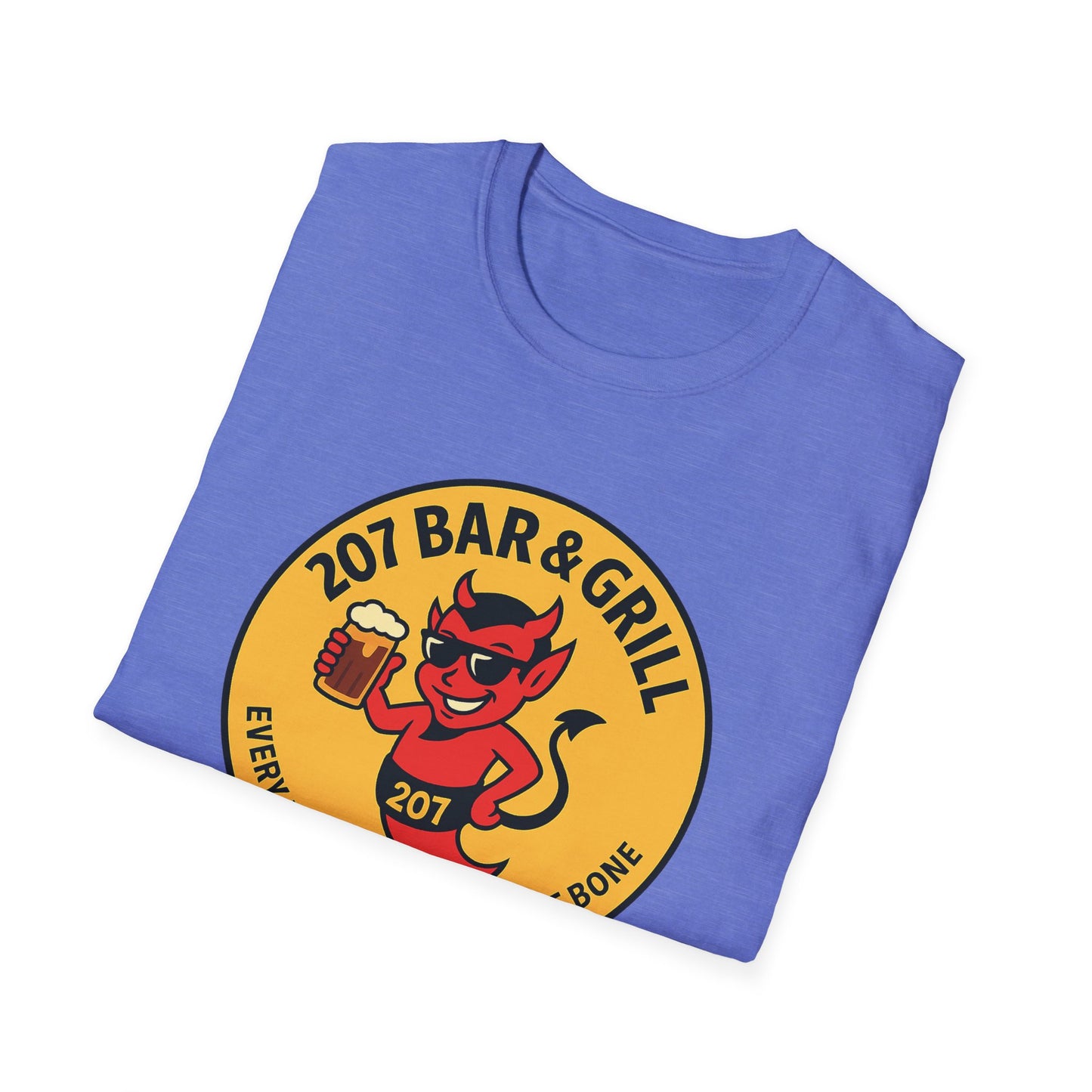 207 Bar & Grill Unisex T-Shirt - Casual Wear, Bar Merchandise, Gift for Foodies, Party Shirt, Everyday Comfort