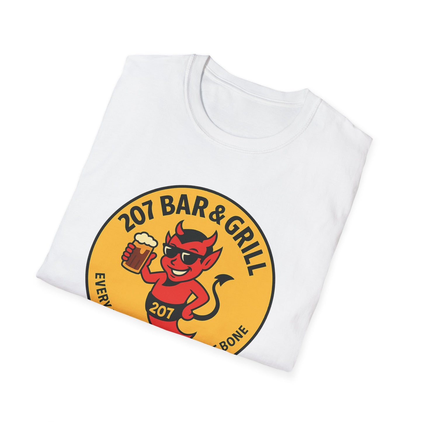 207 Bar & Grill Unisex T-Shirt - Casual Wear, Bar Merchandise, Gift for Foodies, Party Shirt, Everyday Comfort