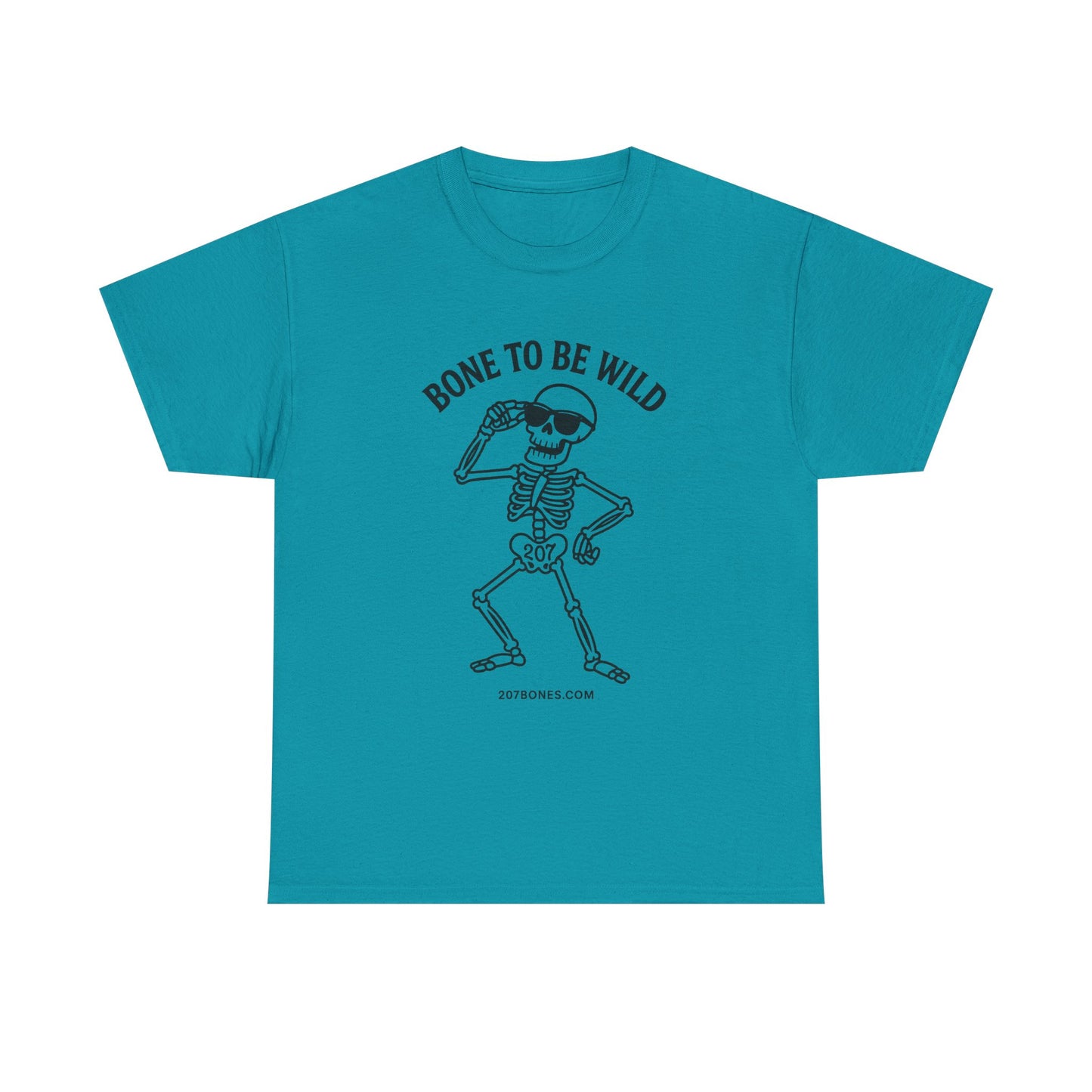 Bone to Be Wild Skeleton Tee, Unisex Cotton Shirt, Festival Wear, Halloween Shirt, Casual Summer Top