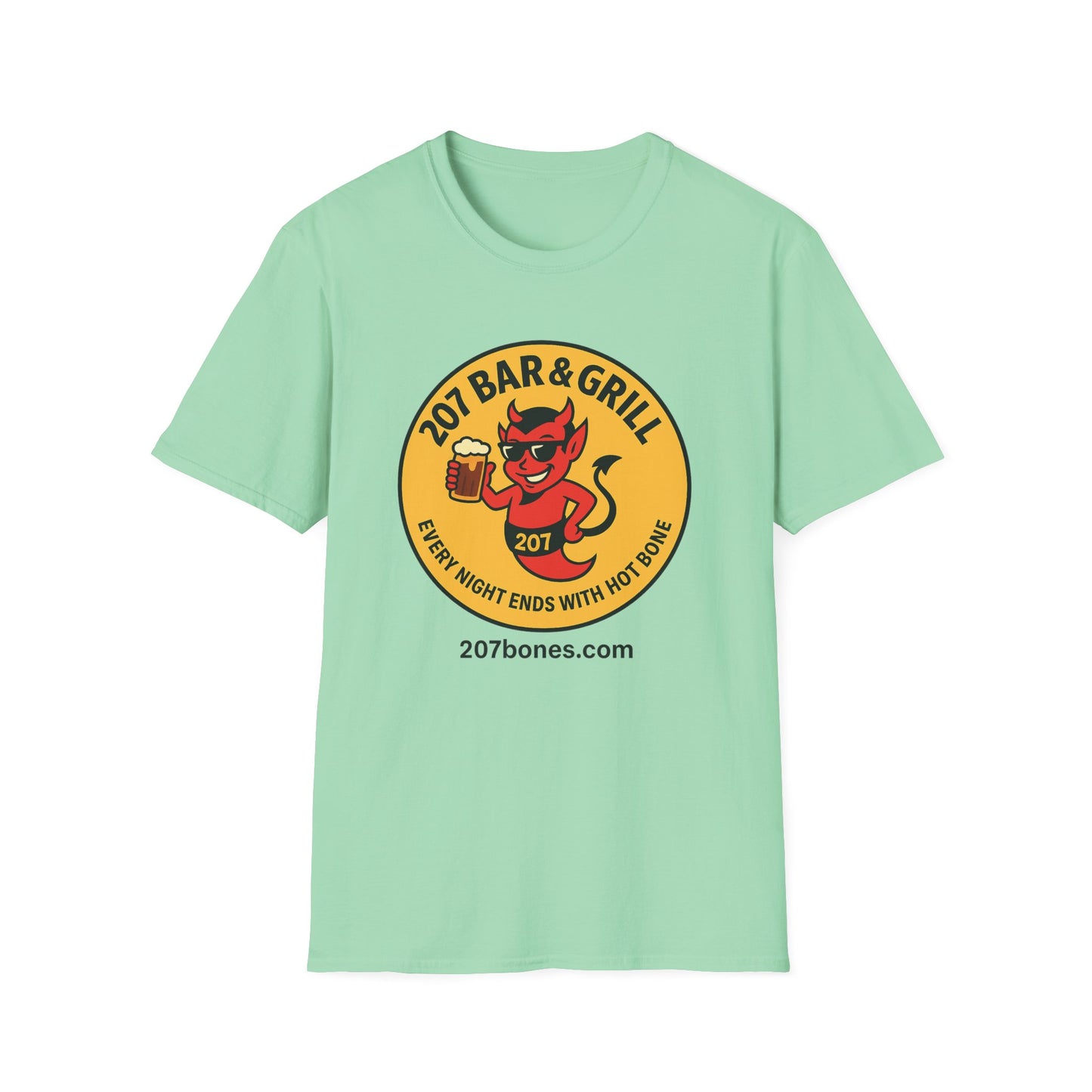 207 Bar & Grill Unisex T-Shirt - Casual Wear, Bar Merchandise, Gift for Foodies, Party Shirt, Everyday Comfort