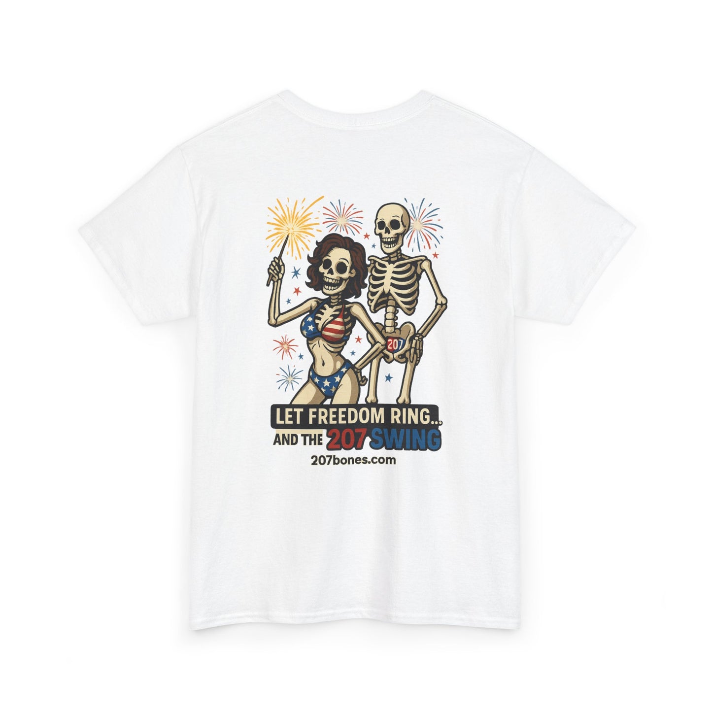Patriotic Skull Tee, Unisex Cotton Shirt, Funny 4th of July Gift, Unique Graphic T-Shirt, Casual Summerwear