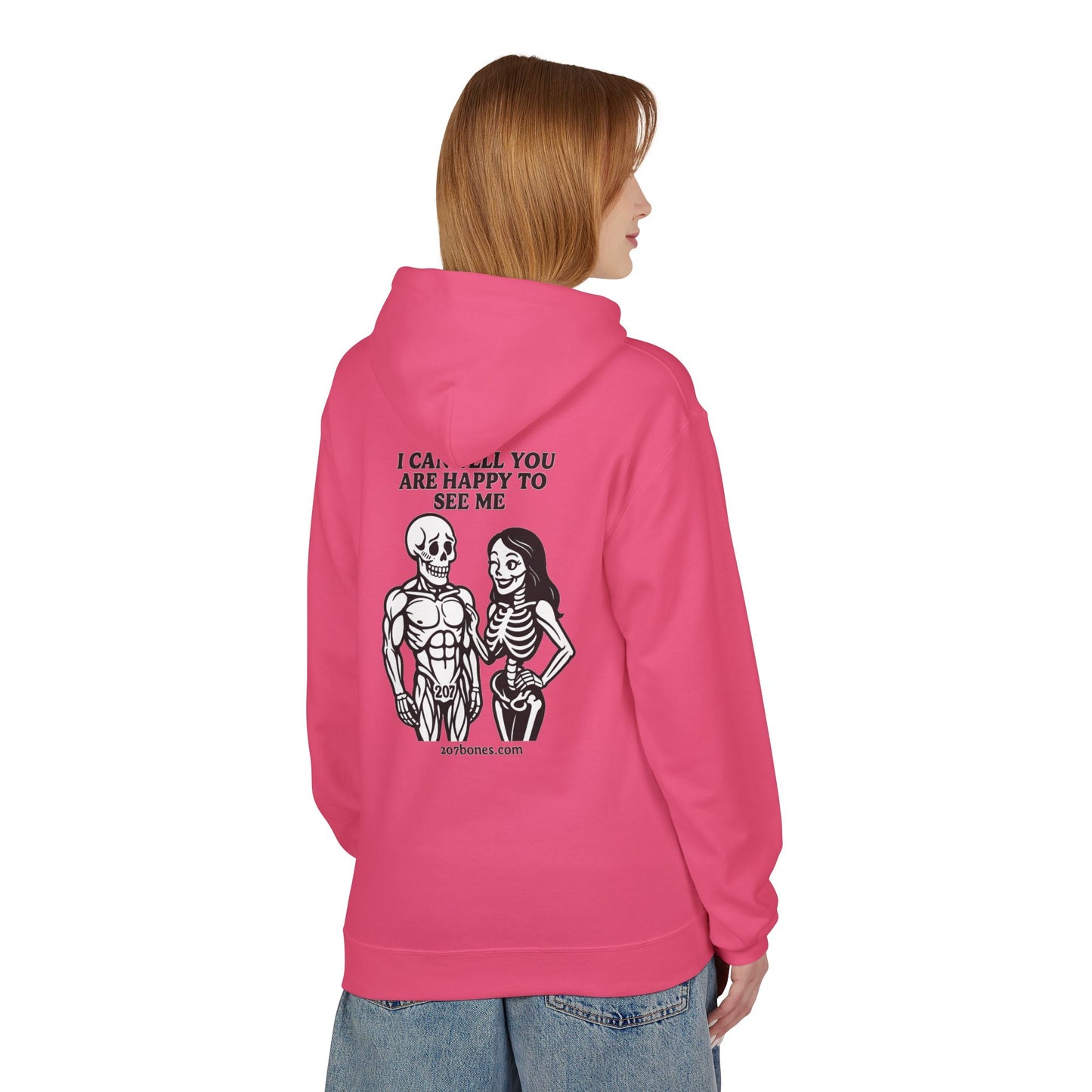 Skeleton Humor Hoodie, Unisex Funny Hoodie, Softstyle Fleece, Halloween Apparel, Gift for Him and Her, Comfortable Casual Wear