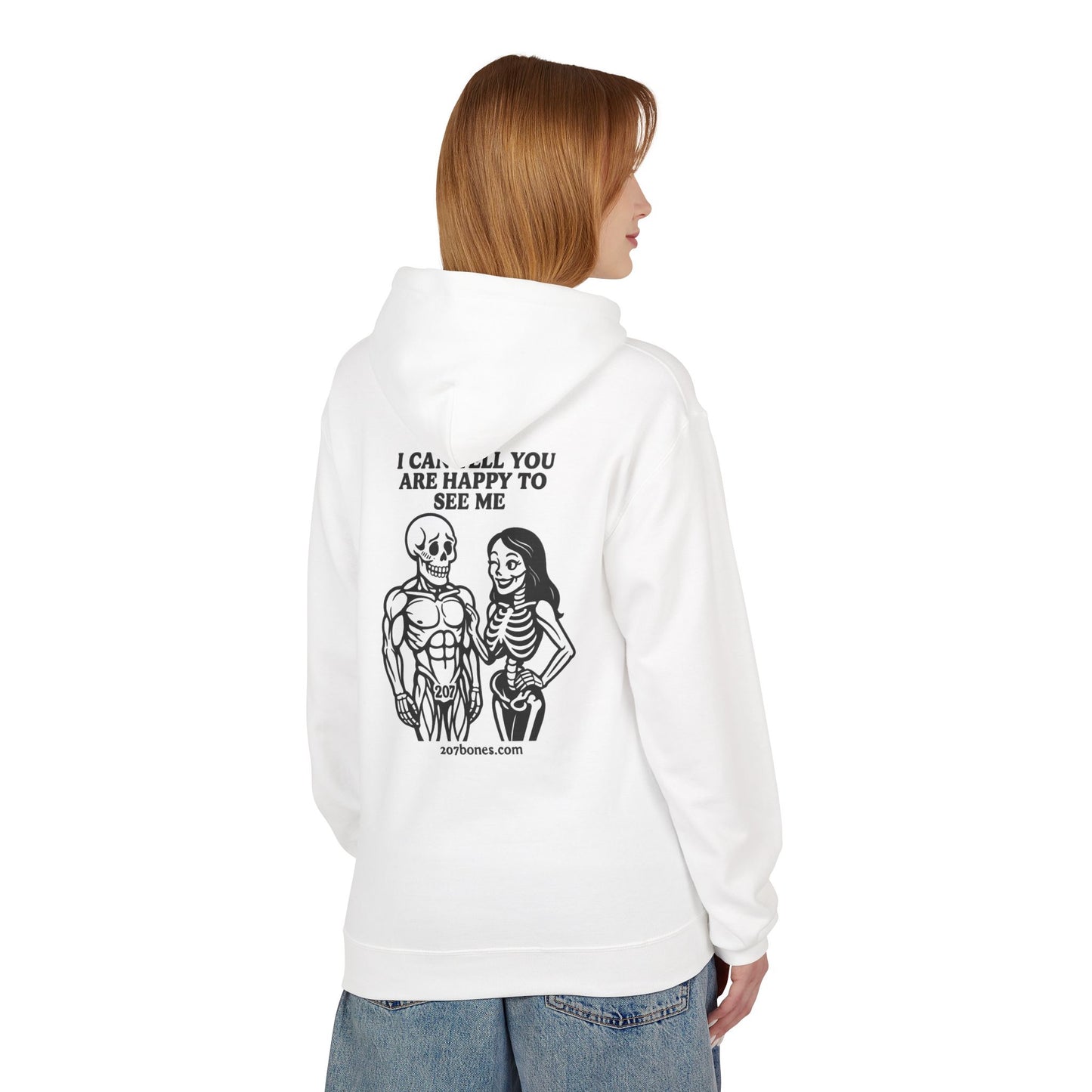 Skeleton Humor Hoodie, Unisex Funny Hoodie, Softstyle Fleece, Halloween Apparel, Gift for Him and Her, Comfortable Casual Wear