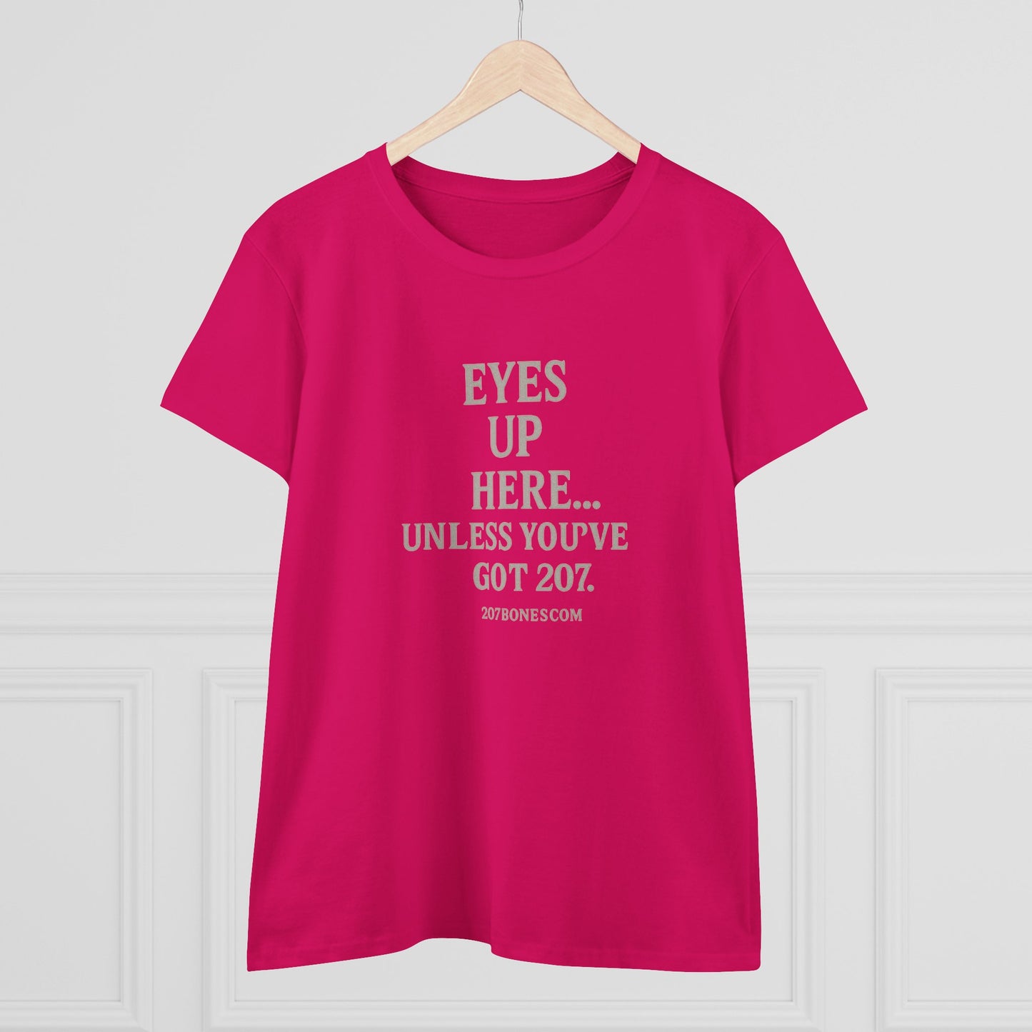 Funny Women's Cotton Tee - 'Eyes Up Here' - Casual Shirt, Gift for Friends, Birthday, Humor, Everyday Wear, Conversation Starter
