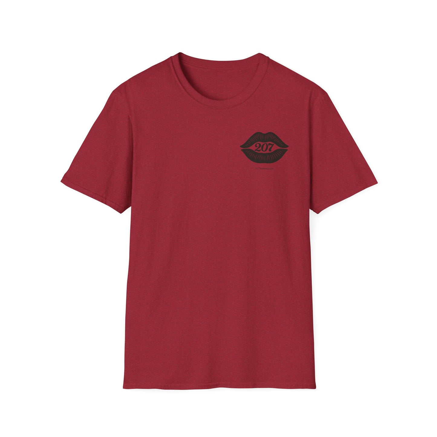 Romantic Unisex T-Shirt with Skeleton and Lips Design, Fun Couples Tee, Date Night Outfit, Halloween Costume, Unique Gift