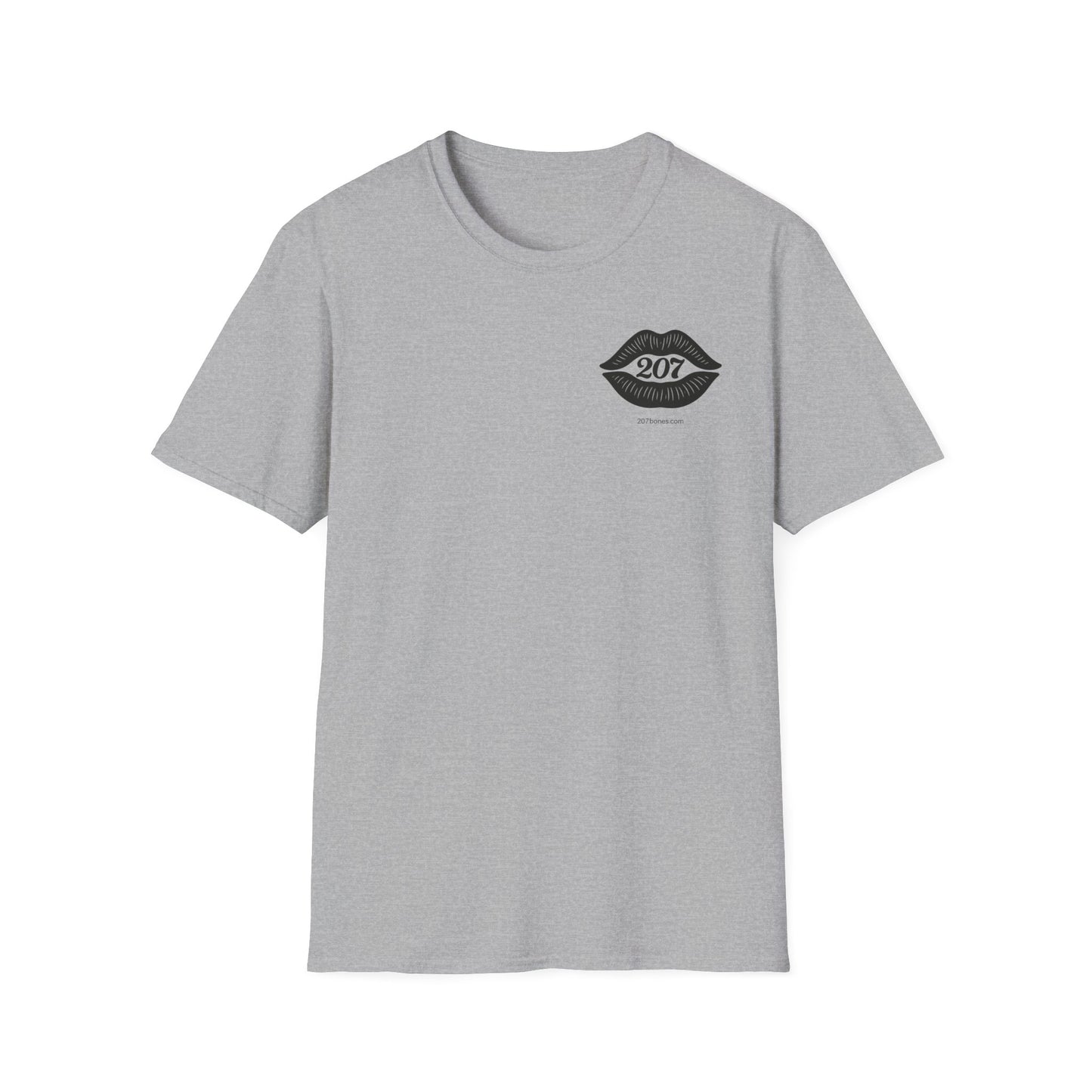 Romantic Unisex T-Shirt with Skeleton and Lips Design, Fun Couples Tee, Date Night Outfit, Halloween Costume, Unique Gift