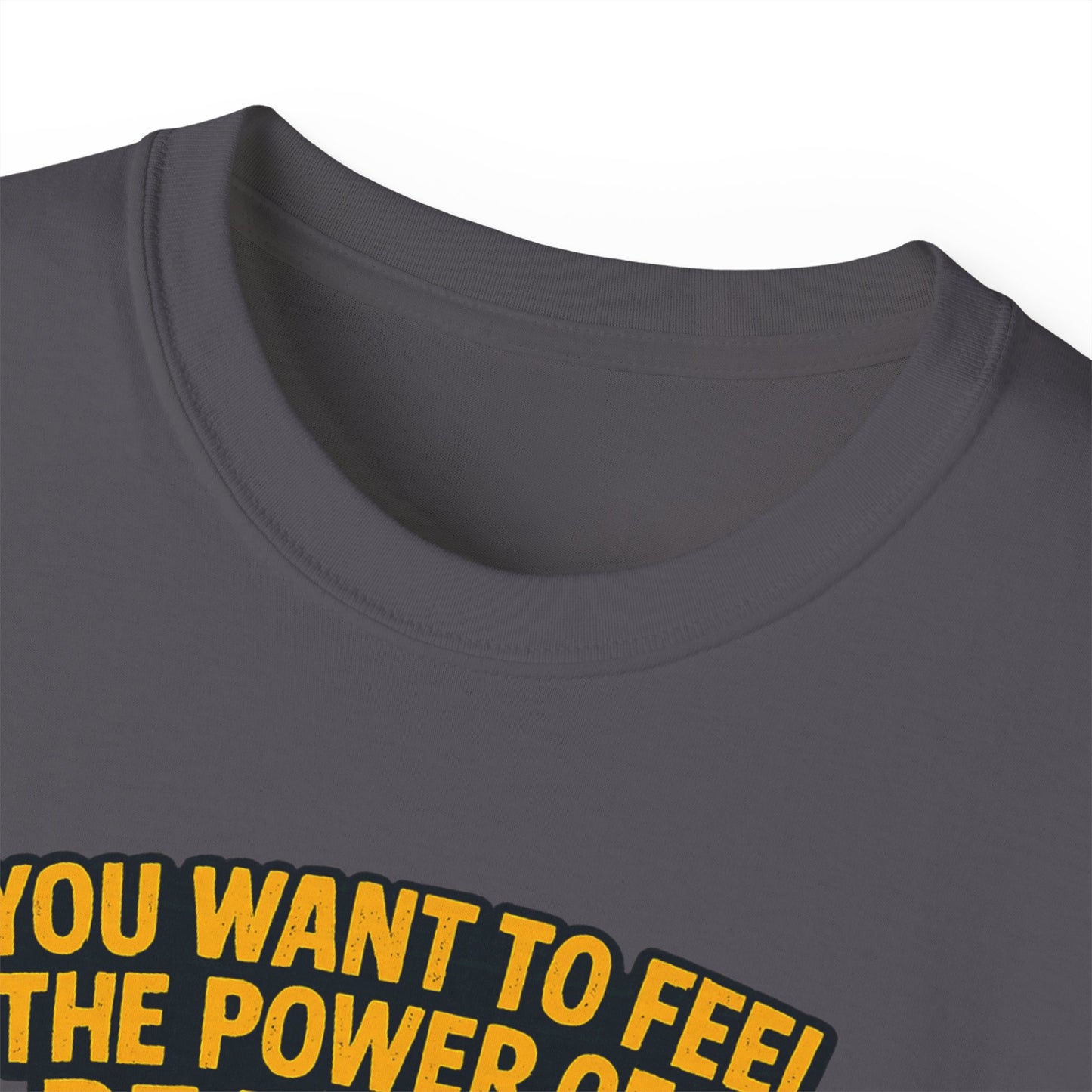 Unisex Motorcycle Theme Tee - Feel the Power Tee, Casual T-Shirt, Halloween Costume Top, Biker Gift, Fun Skull Shirt