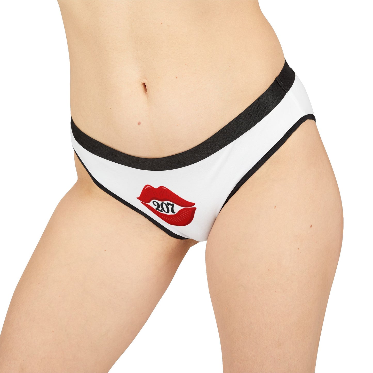 Kiss Mark Women's Underwear, Fun Intimate Apparel, Gift for Her, Valentine’s Day Lingerie, Cute Briefs
