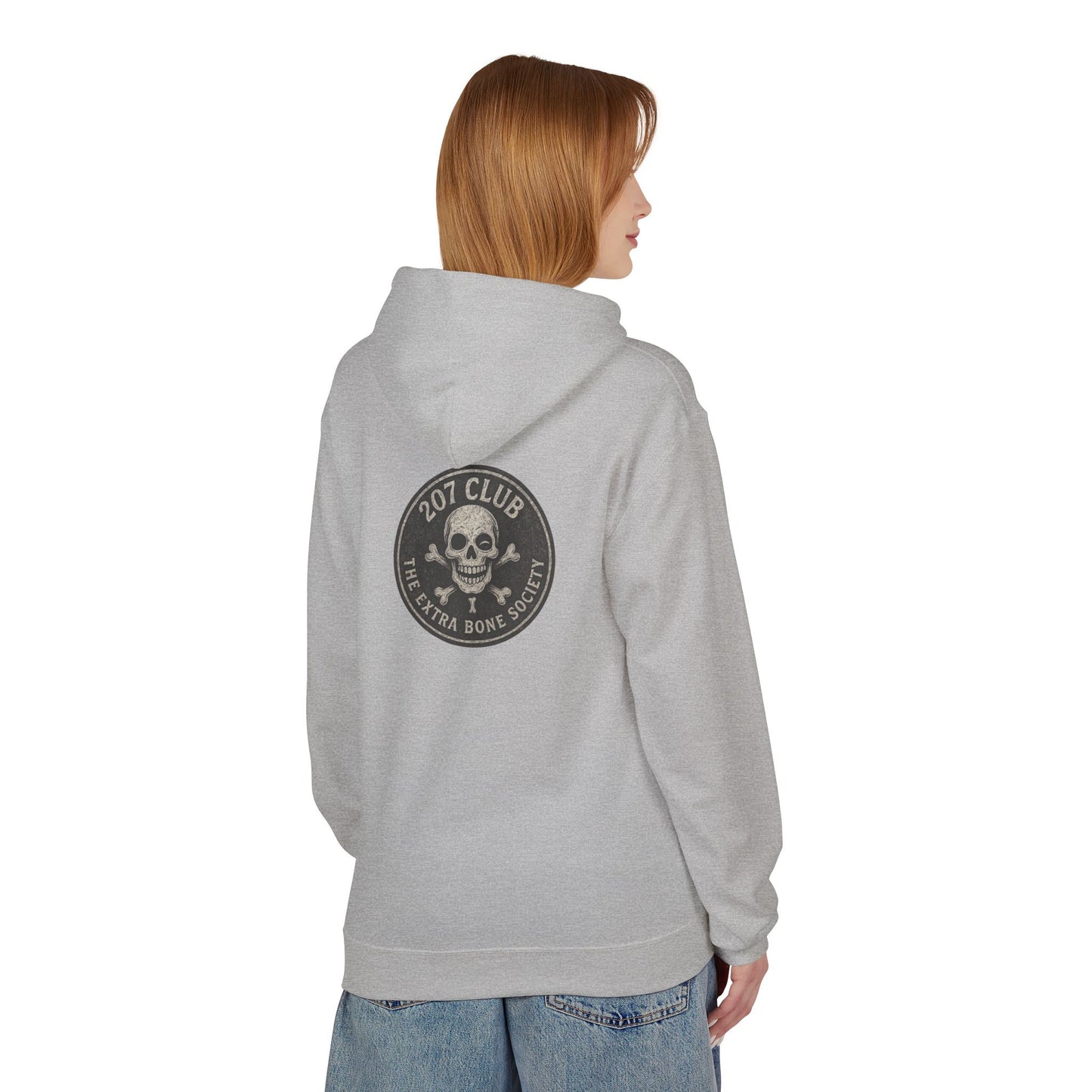 Kiss & Skull Graphic Fleece Hoodie - Trendy Unisex Sweatshirt for Casual Wear, Halloween, Party, Street Style, Gifts