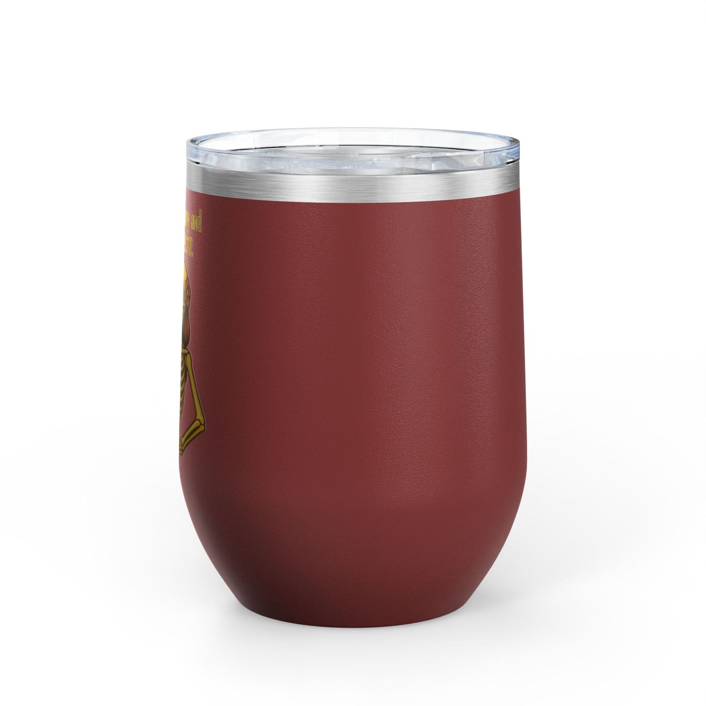 Chardonnay Skeleton Wine Tumbler, Fun Gift for Wine Lovers, Perfect for Parties, Outdoor Events, Drinkware for Celebrations