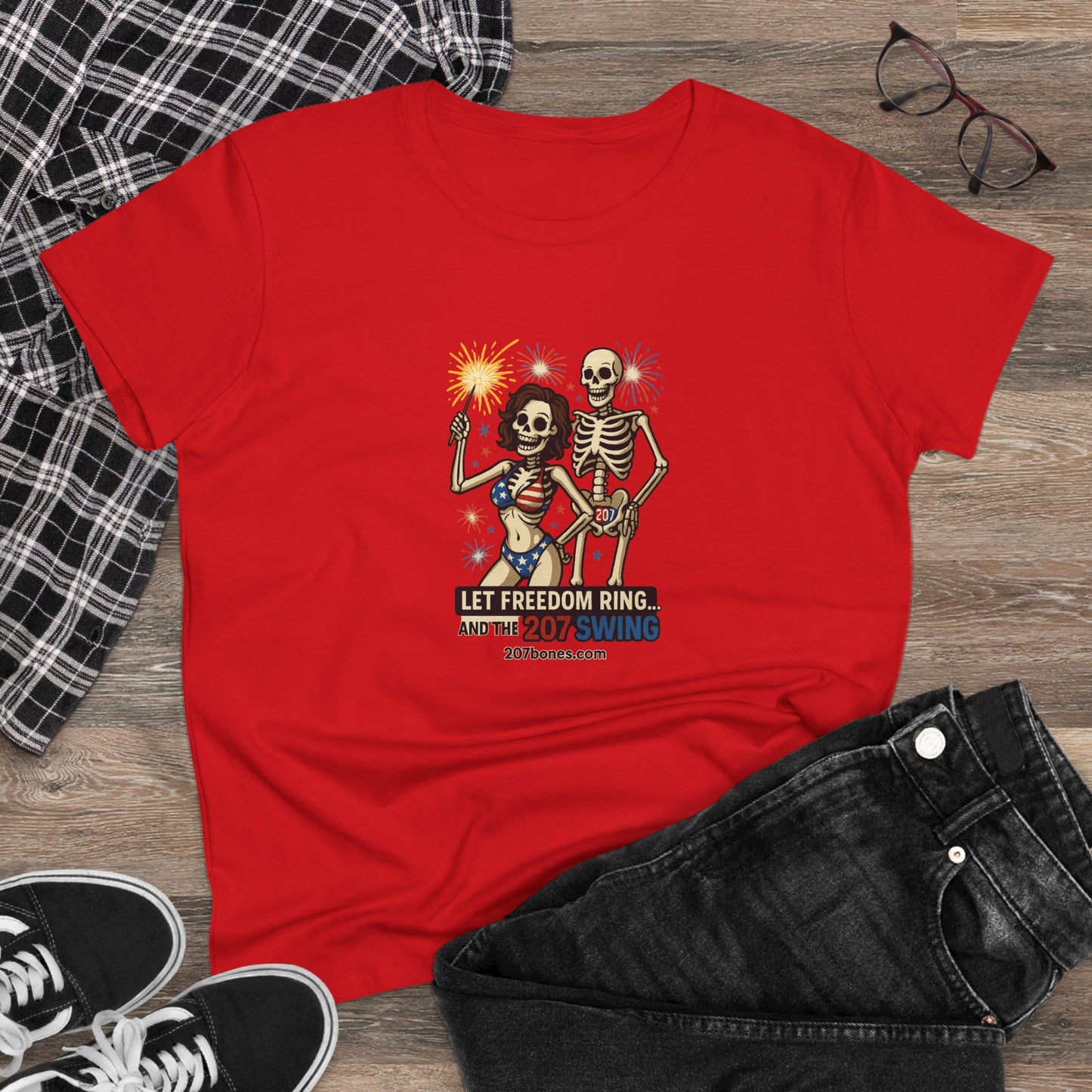 Fun Skeleton Graphic Tee, Perfect for Halloween, Casual Wear, Gift for Her, Day of the Dead Shirt, Vintage Style T-Shirt