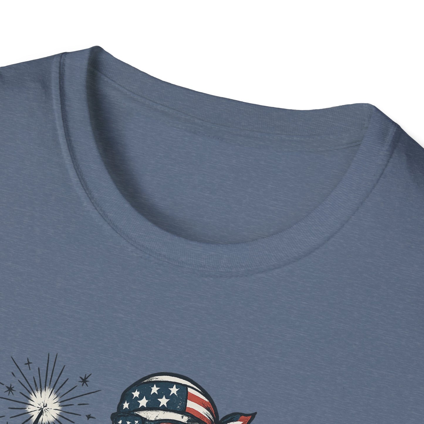 Patriotic Skeleton T-Shirt, Red White and Bone Shirt, Unisex Halloween Tee, Independence Day Gift, Fun Casual Apparel