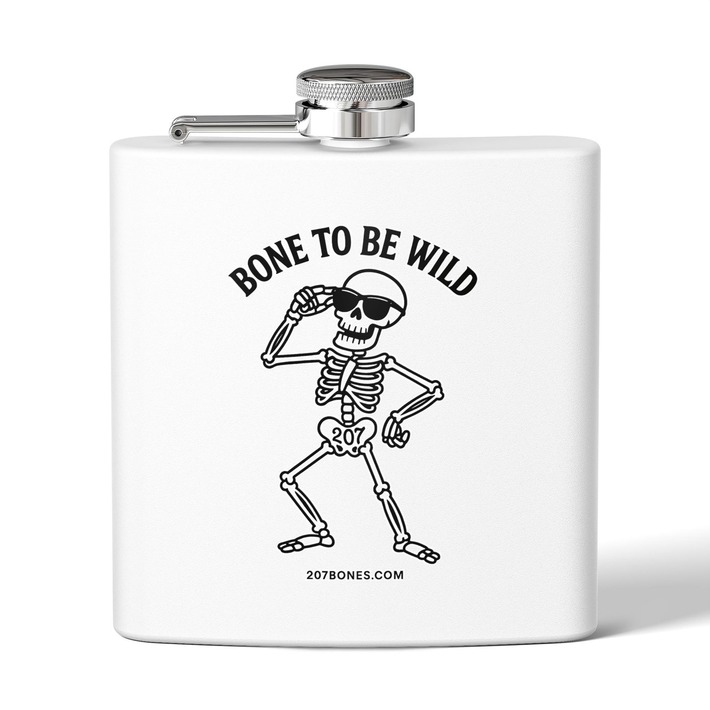 Stylish Skeleton Flask - Bone to Be Wild, Unique Gift for Parties, Camping, Weddings, or Just for Fun