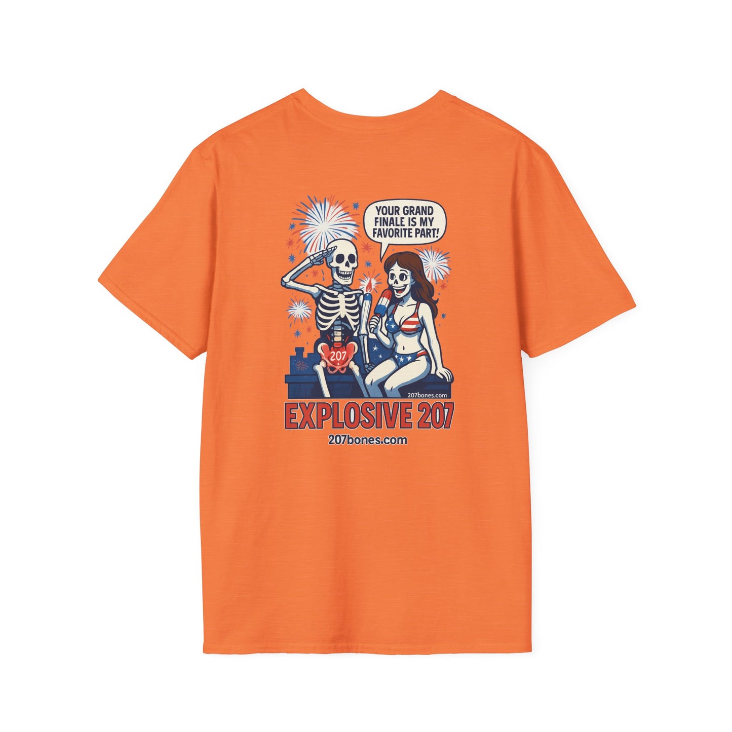 Explosive 207 Unisex Softstyle T-Shirt, Fun Graphic Tee, Halloween Costume, Party Shirt, Unisex Tee, Summer Wear, Casual Outfit