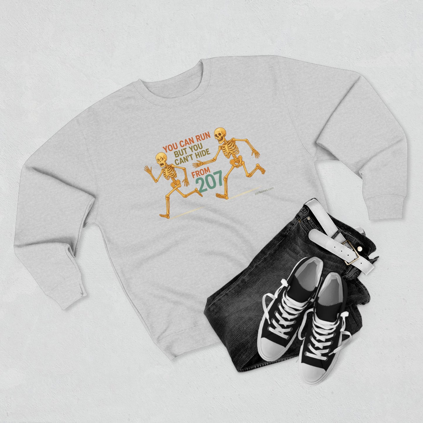 Funny Skeleton Sweatshirt, Halloween Apparel, Unisex Crewneck, Gift for Fans, Humor Clothing, Spooky Season Gear