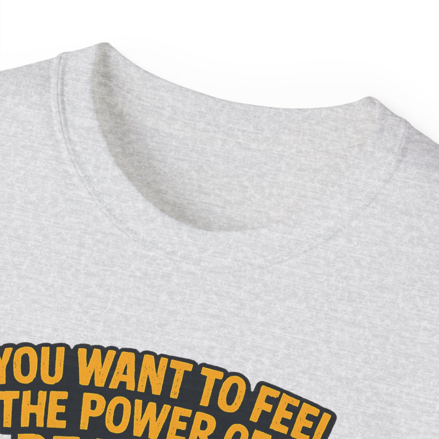 Unisex Motorcycle Theme Tee - Feel the Power Tee, Casual T-Shirt, Halloween Costume Top, Biker Gift, Fun Skull Shirt