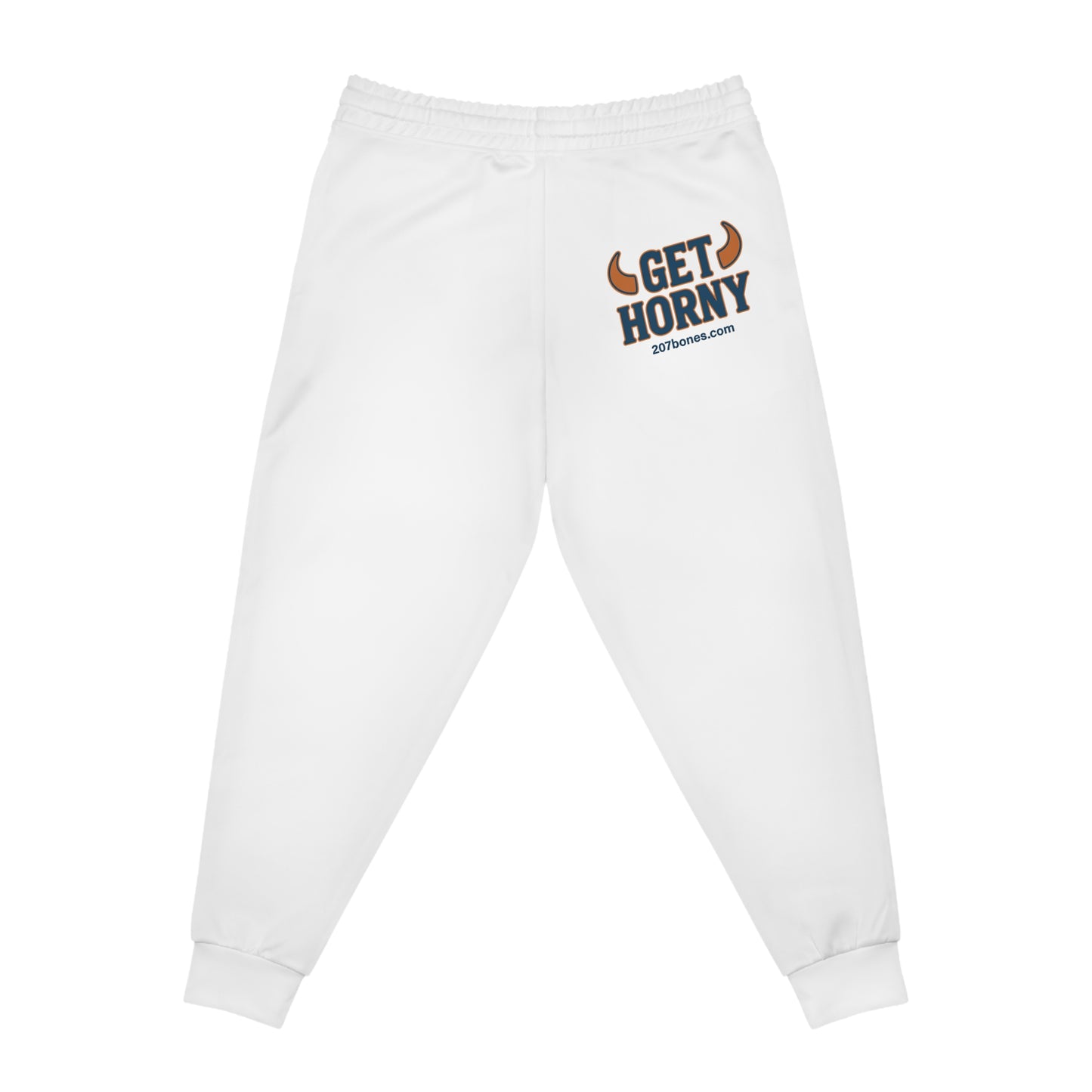 Get Horny Athletic Joggers, Funny Activewear, Unisex Sweatpants, Gift for Him/Her, Casual Workout Pants, Gym Apparel