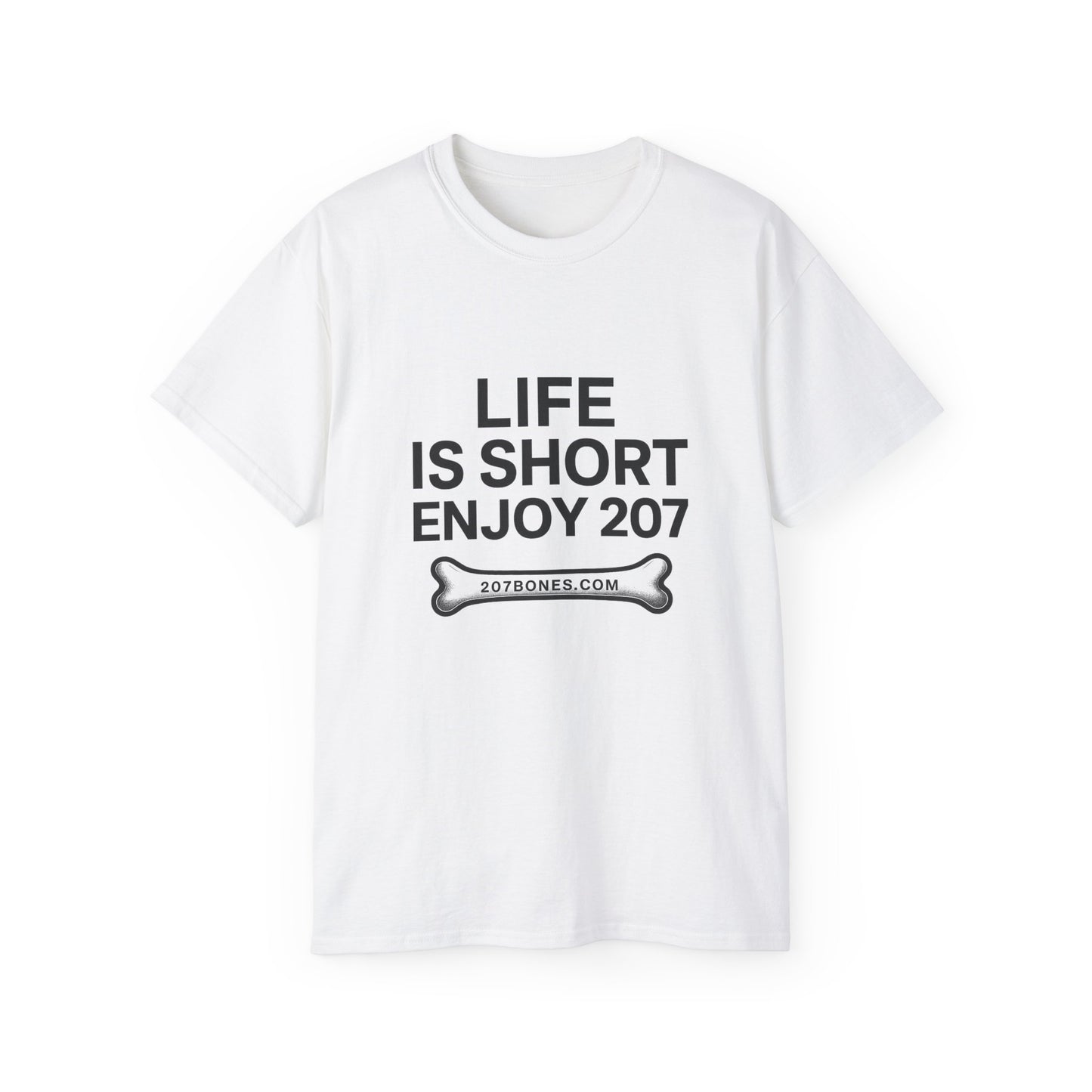 Life is Short Enjoy 207 Unisex Cotton Tee, Funny Quote Shirt, Gift for Pet Lovers, Casual Wear, Birthday Gift, Summer Tee