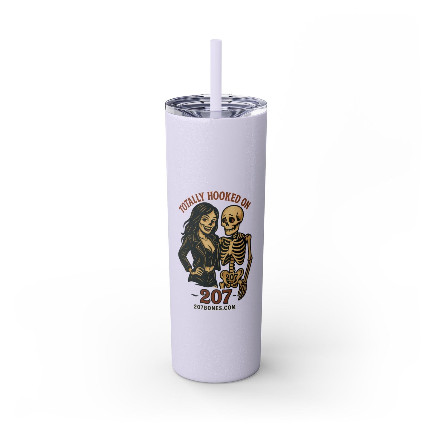 Totally Hooked Skinny Tumbler - 20oz, Cute Halloween Mug, Fun Gift for Coffee Lovers, Party Essentials, Unique Personalized Cup