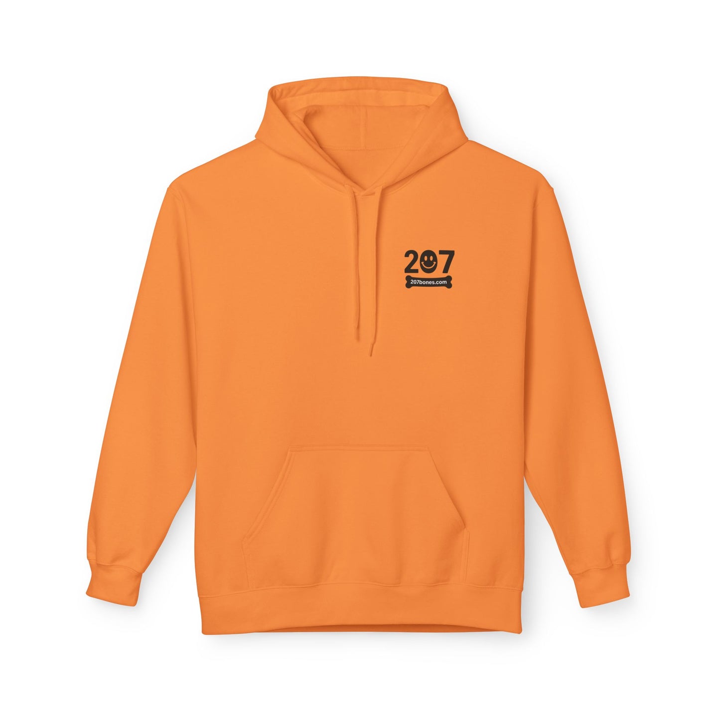 207 Bar & Grill Skeleton Hoodie, Softstyle Midweight Fleece, Unisex Pullover, Fun Gift for Halloween, Cozy Lounge Wear