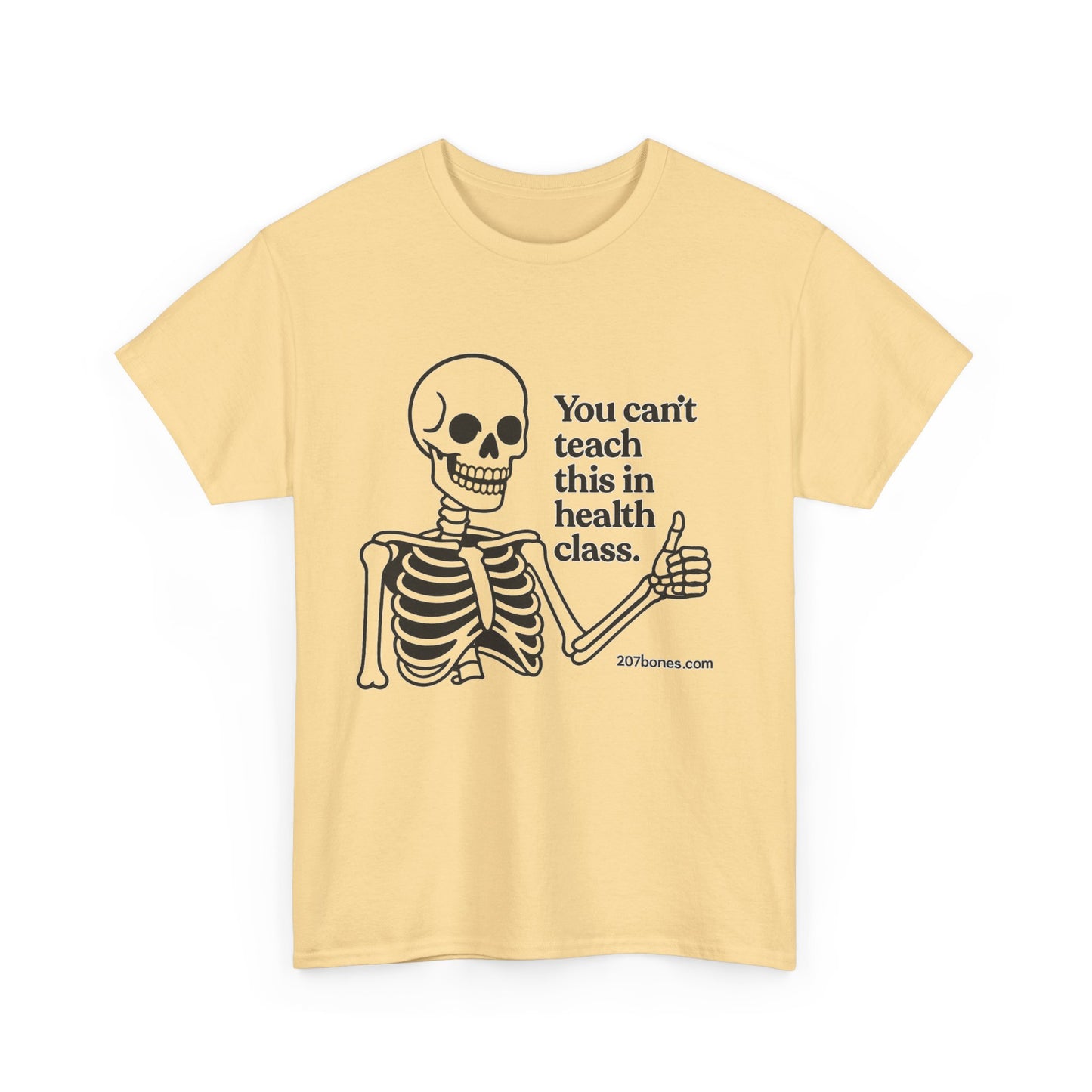 Funny Skeleton Health Class Tee, Unisex Humor Shirt, Halloween Costume, Teacher Gift, Quirky Everyday Wear, Medical Student Apparel