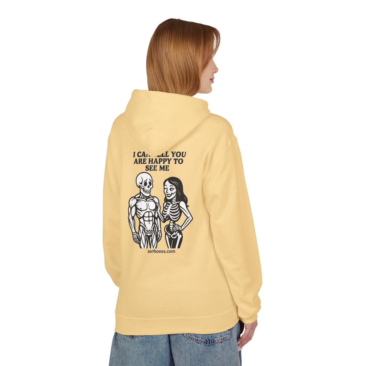 Skeleton Humor Hoodie, Unisex Funny Hoodie, Softstyle Fleece, Halloween Apparel, Gift for Him and Her, Comfortable Casual Wear