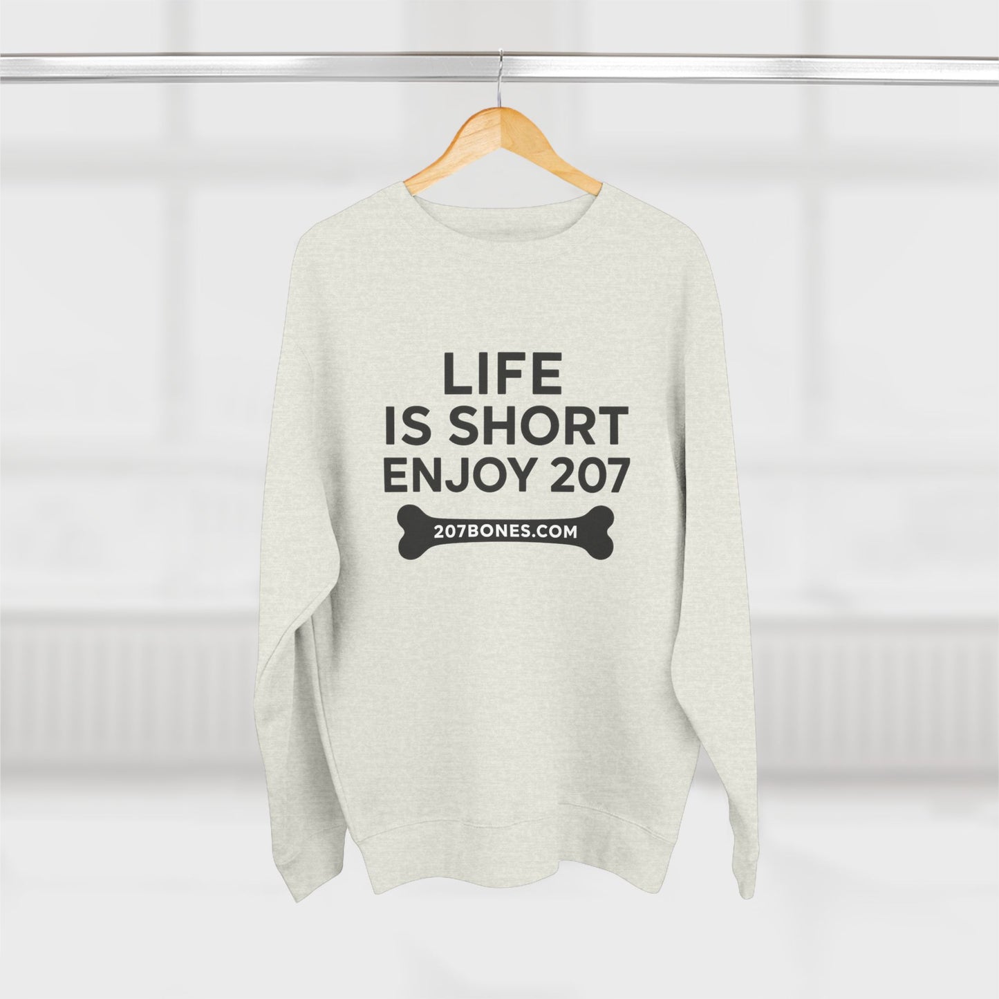 Casual Vibe Sweatshirt - Life is Short, Enjoy 207, Birthday Gift, Everyday Wear, Unisex Pullover, Comfy Apparel