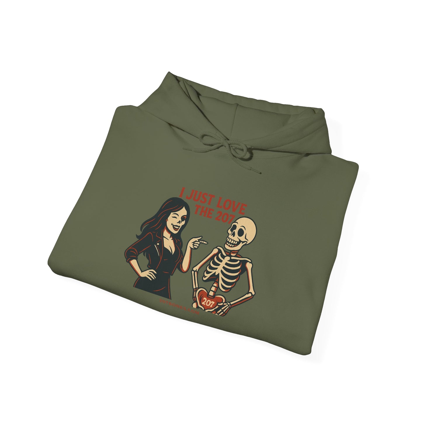 Skeleton Love Hoodie for Halloween, Cozy Unisex Sweatshirt, Fun October Fashion, Perfect Gift for Spooky Season, Trendy Fall Apparel