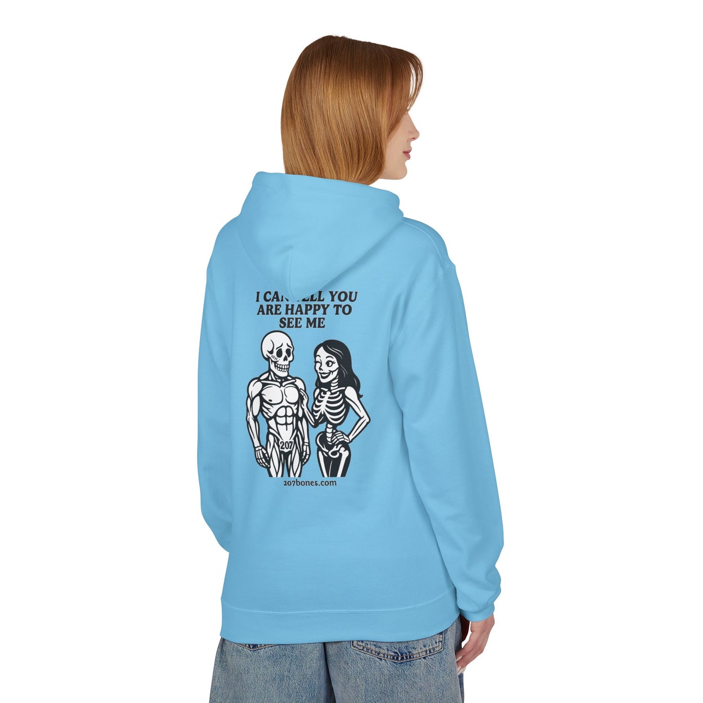 Skeleton Humor Hoodie, Unisex Funny Hoodie, Softstyle Fleece, Halloween Apparel, Gift for Him and Her, Comfortable Casual Wear