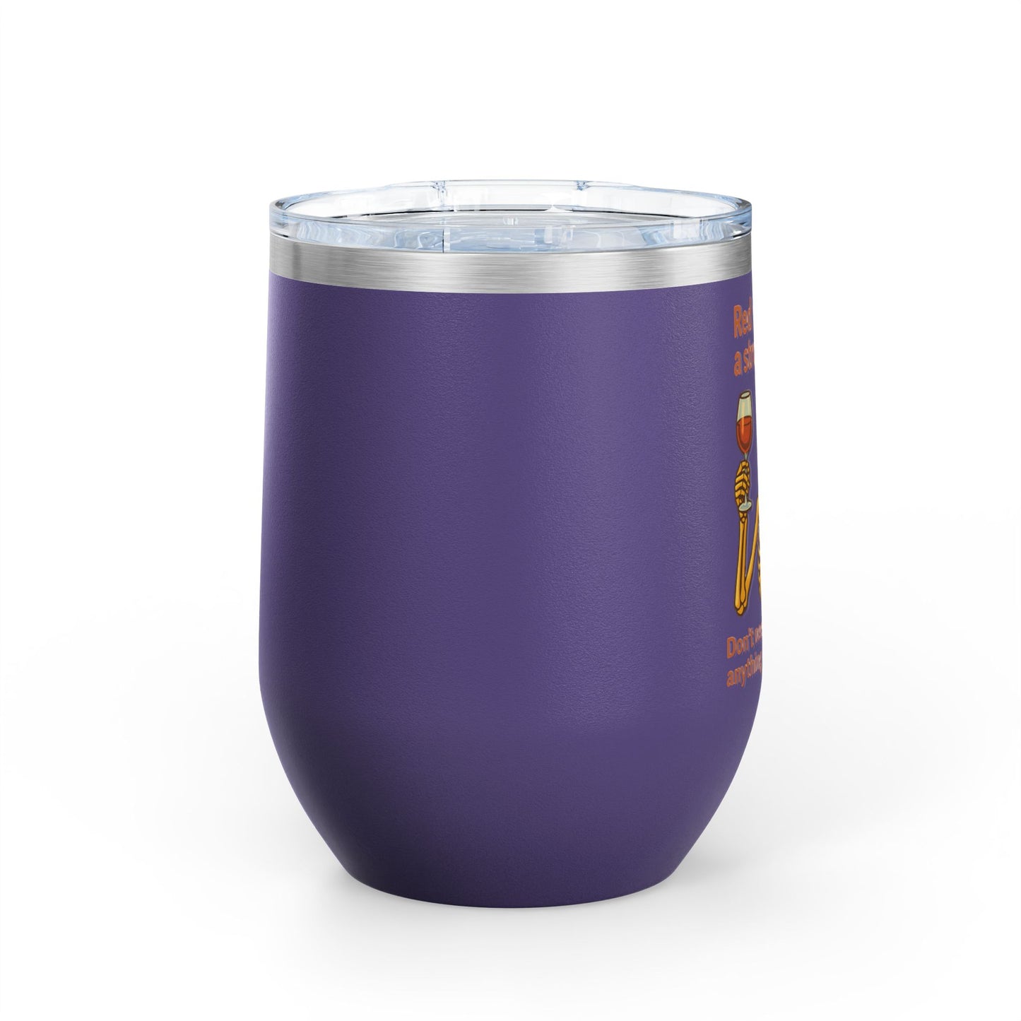 Whimsical Wine Tumbler, Fun Skeleton Design, Perfect for Parties, Gifts for Wine Lovers, Unique Drinkware for Celebrations
