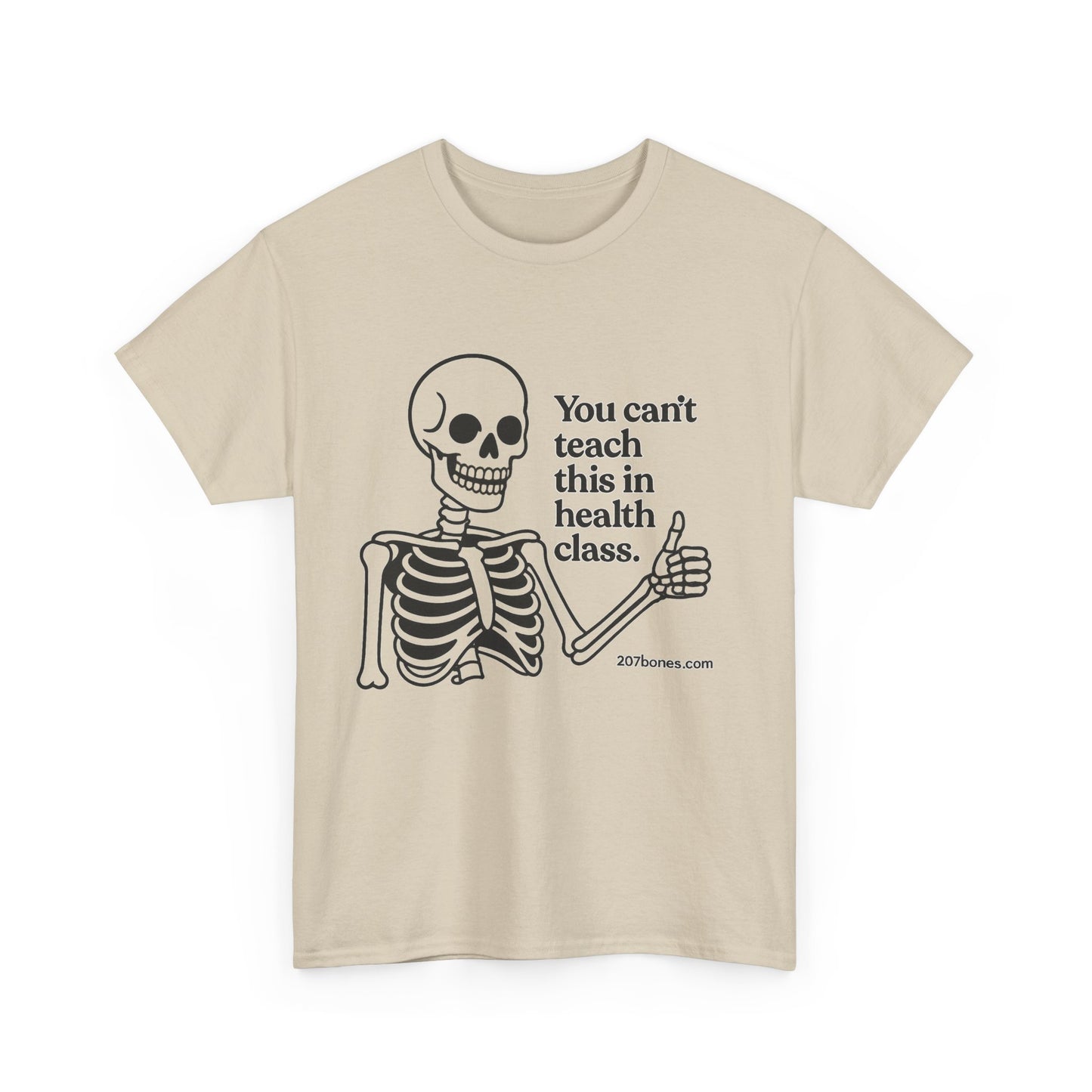 Funny Skeleton Health Class Tee, Unisex Humor Shirt, Halloween Costume, Teacher Gift, Quirky Everyday Wear, Medical Student Apparel